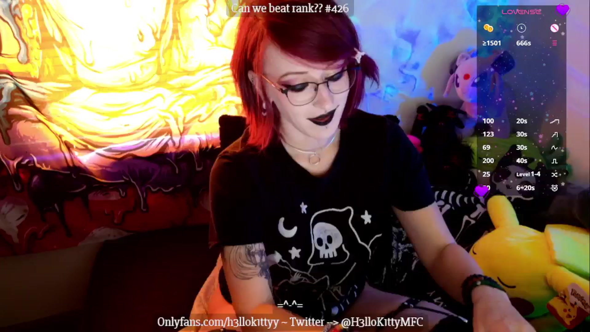 Gallery image thumbnail from H3llok1tty's myfreecams stream on, 11/16/2024, 15:32 image 11 of 20