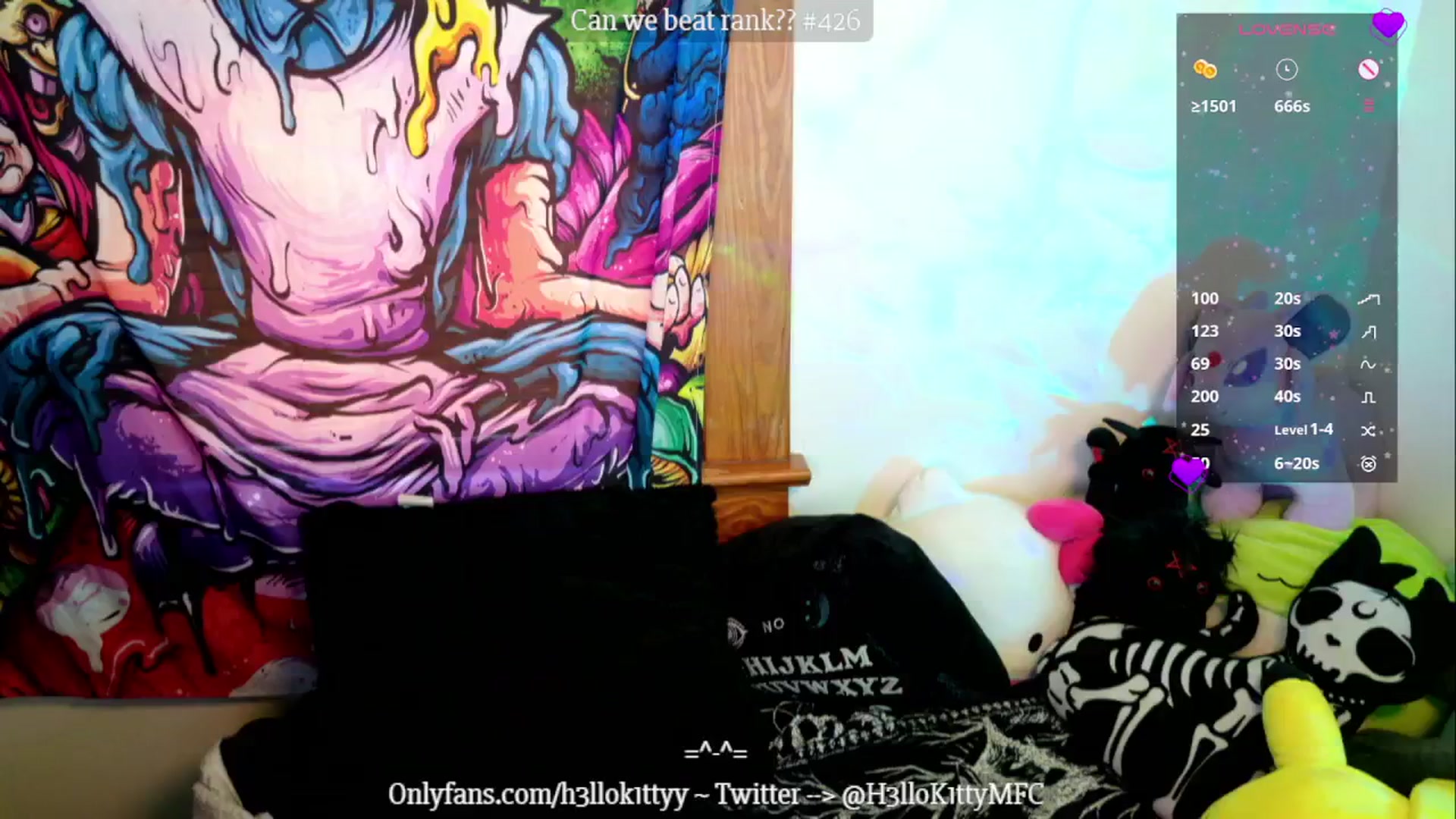 Gallery image thumbnail from H3llok1tty's myfreecams stream on, 11/16/2024, 15:32 image 6 of 20