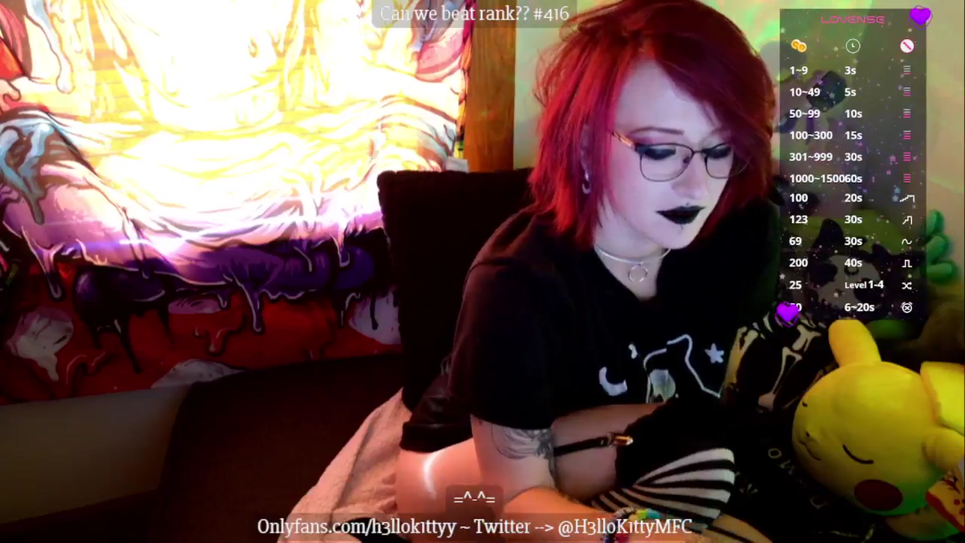 Gallery image thumbnail from H3llok1tty's myfreecams stream on, 11/16/2024, 15:32 image 14 of 20
