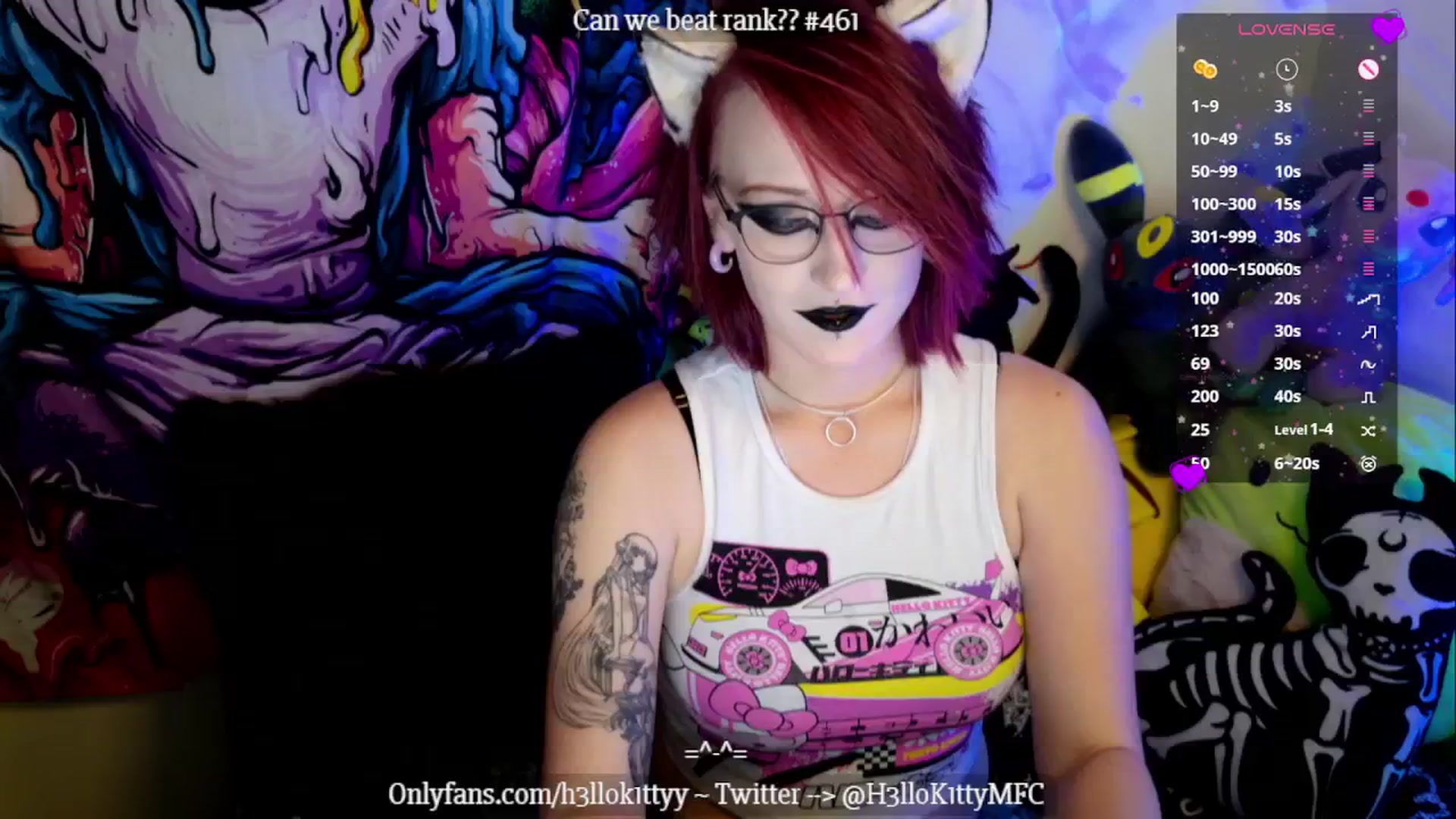 Gallery image thumbnail from H3llok1tty's myfreecams stream on, 11/18/2024, 10:55 image 1 of 20