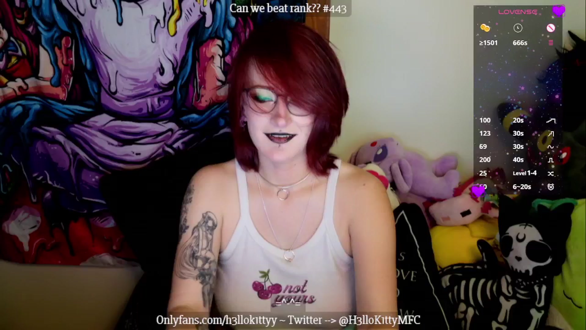 Gallery image thumbnail from H3llok1tty's myfreecams stream on, 11/25/2024, 10:59 image 20 of 20