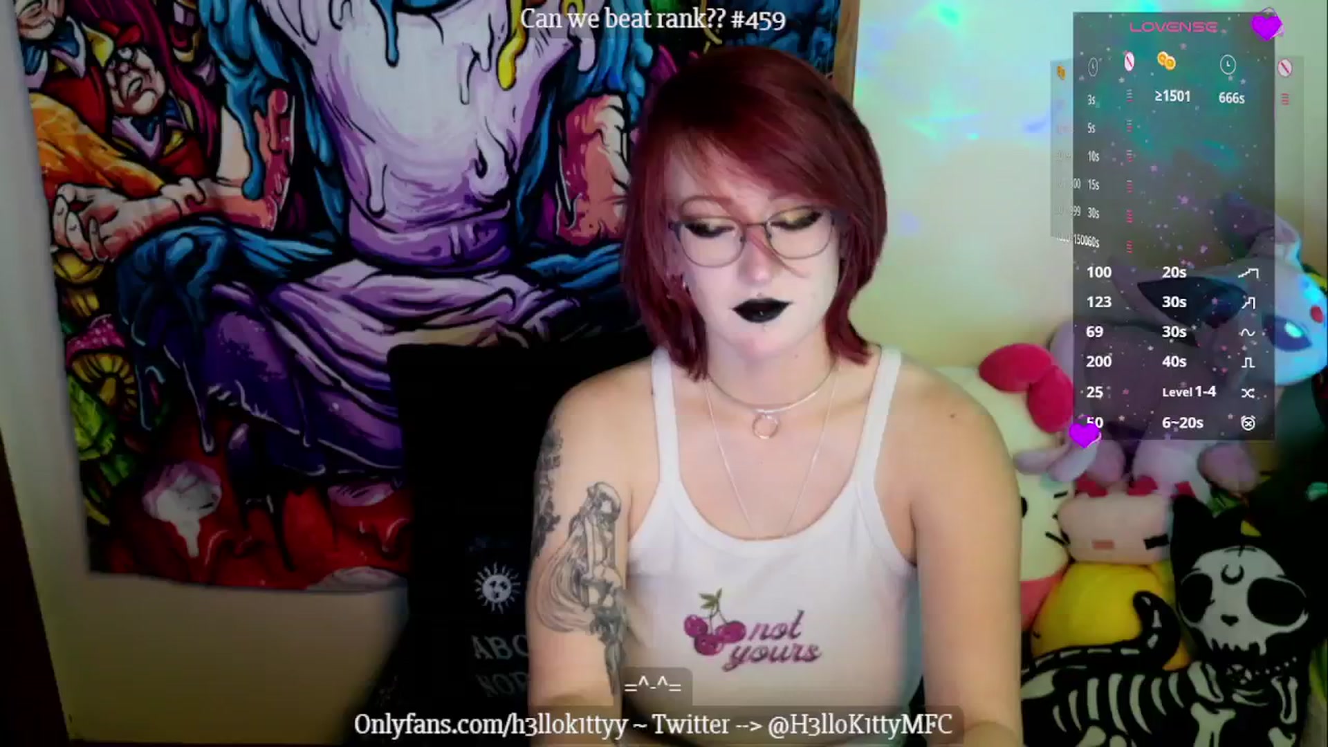 Gallery image thumbnail from H3llok1tty's myfreecams stream on, 11/25/2024, 10:59 image 7 of 20