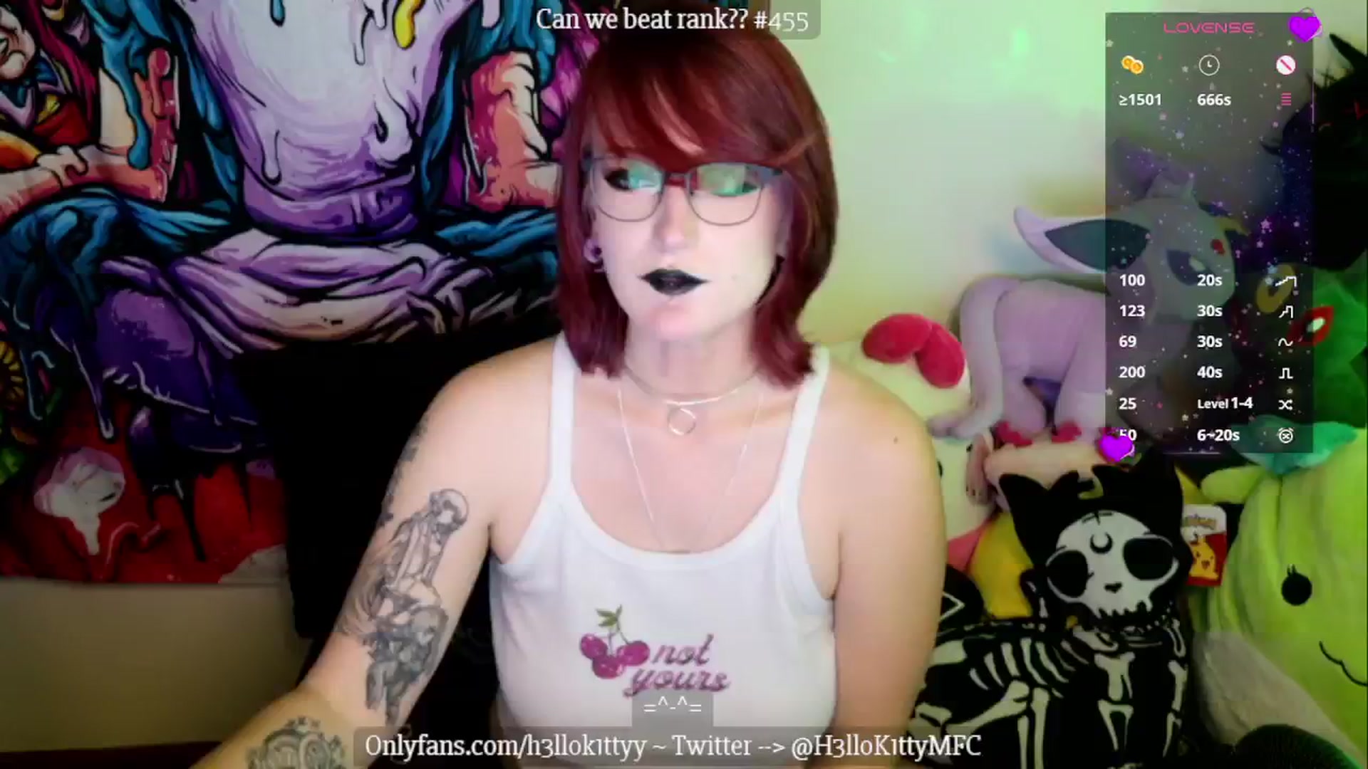 Gallery image thumbnail from H3llok1tty's myfreecams stream on, 11/25/2024, 10:59 image 15 of 20
