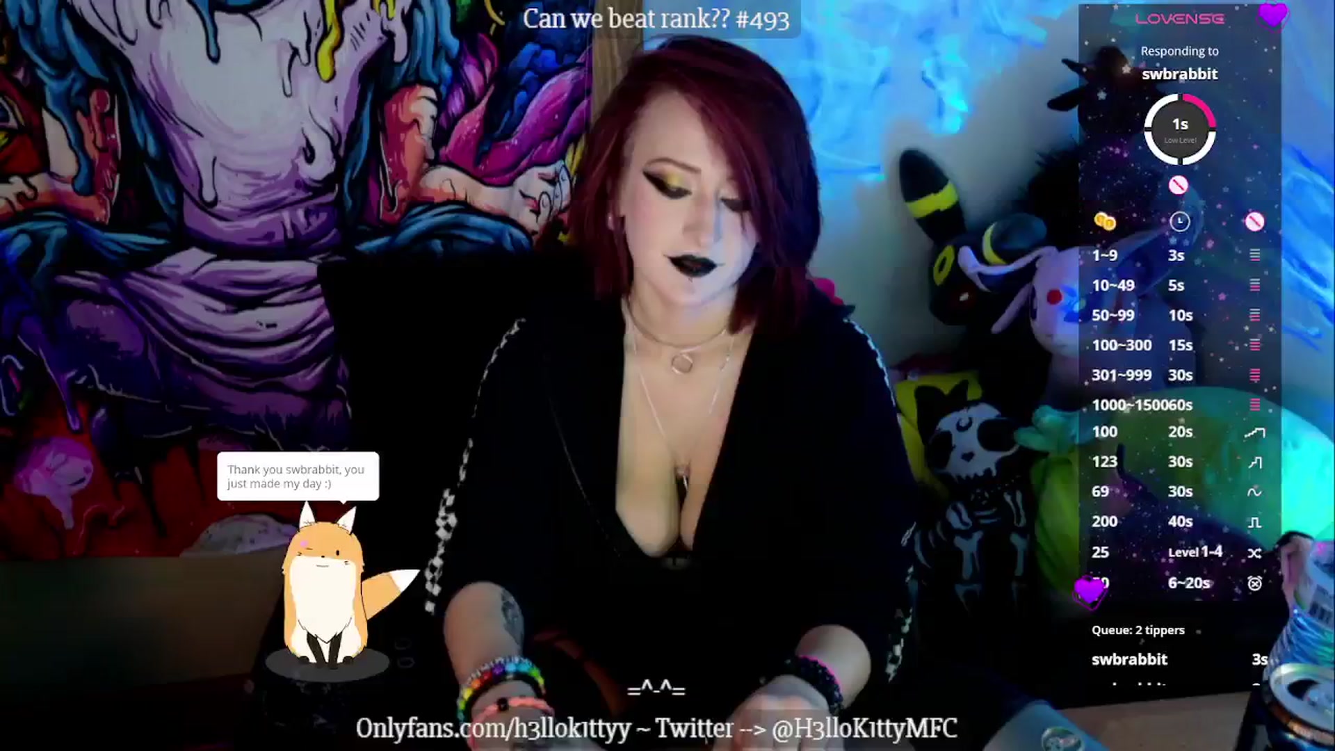 Gallery image thumbnail from H3llok1tty's myfreecams stream on, 11/28/2024, 14:15 image 10 of 20