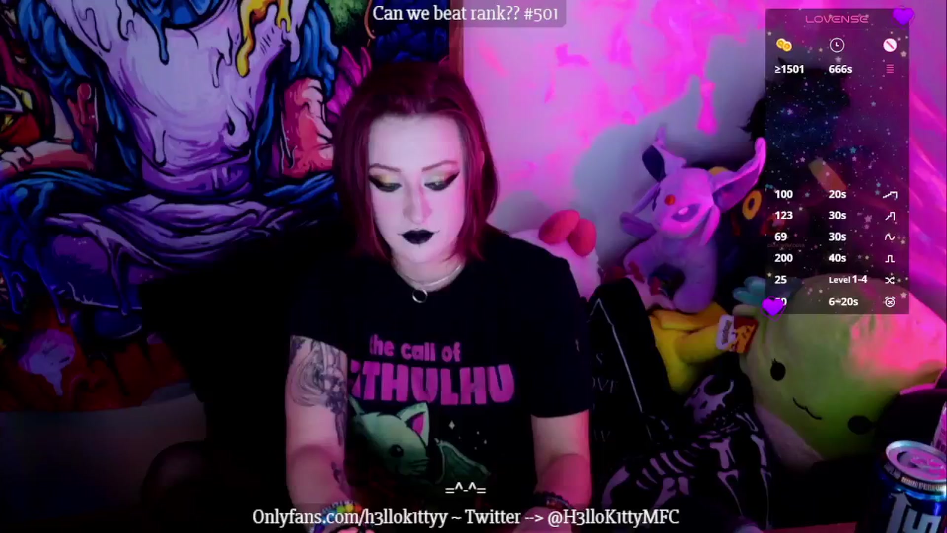 Gallery image thumbnail from H3llok1tty's myfreecams stream on, 11/28/2024, 14:15 image 6 of 20