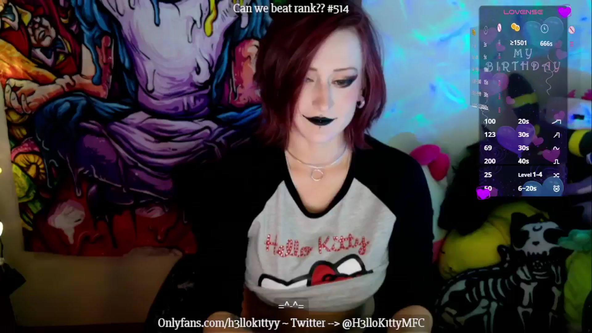 Gallery image thumbnail from H3llok1tty's myfreecams stream on, 11/30/2024, 13:37 image 1 of 20