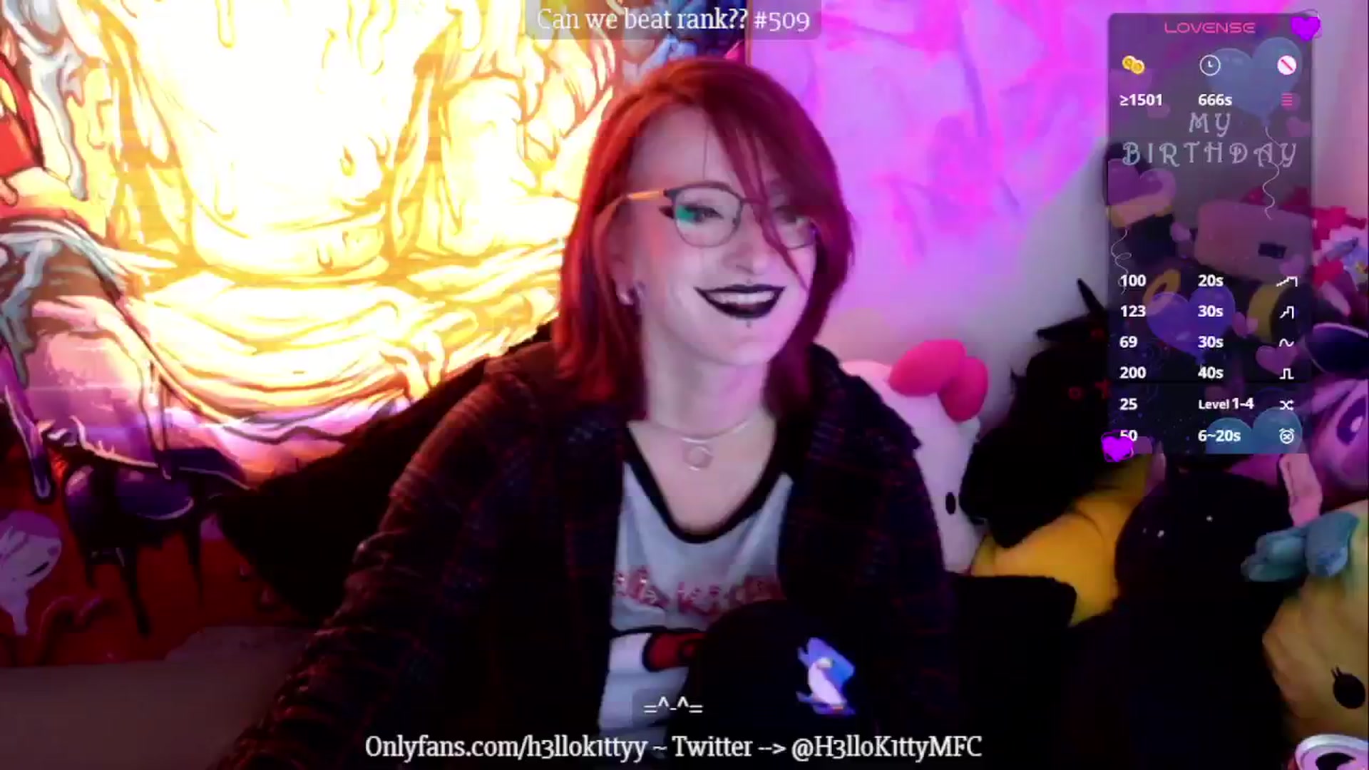 Gallery image thumbnail from H3llok1tty's myfreecams stream on, 11/30/2024, 13:37 image 20 of 20