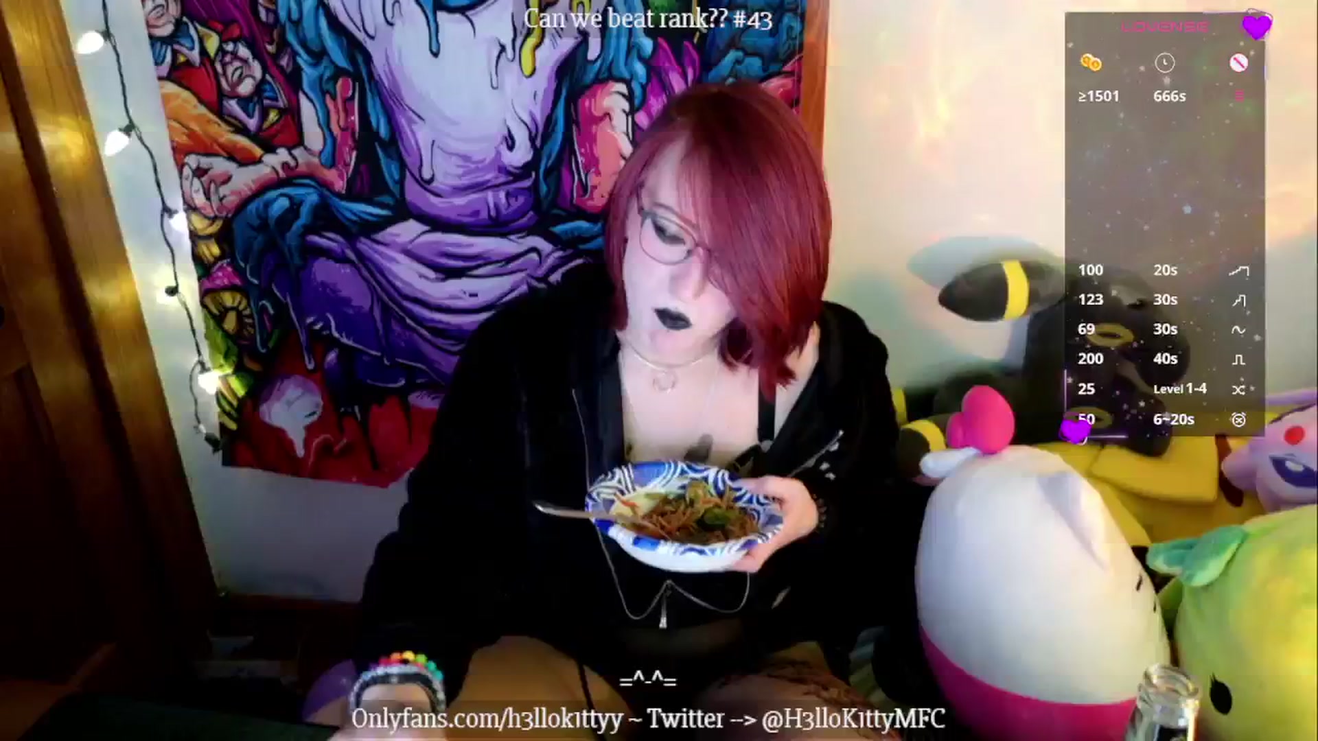 Gallery image thumbnail from H3llok1tty's myfreecams stream on, 12/01/2024, 13:41 image 12 of 20