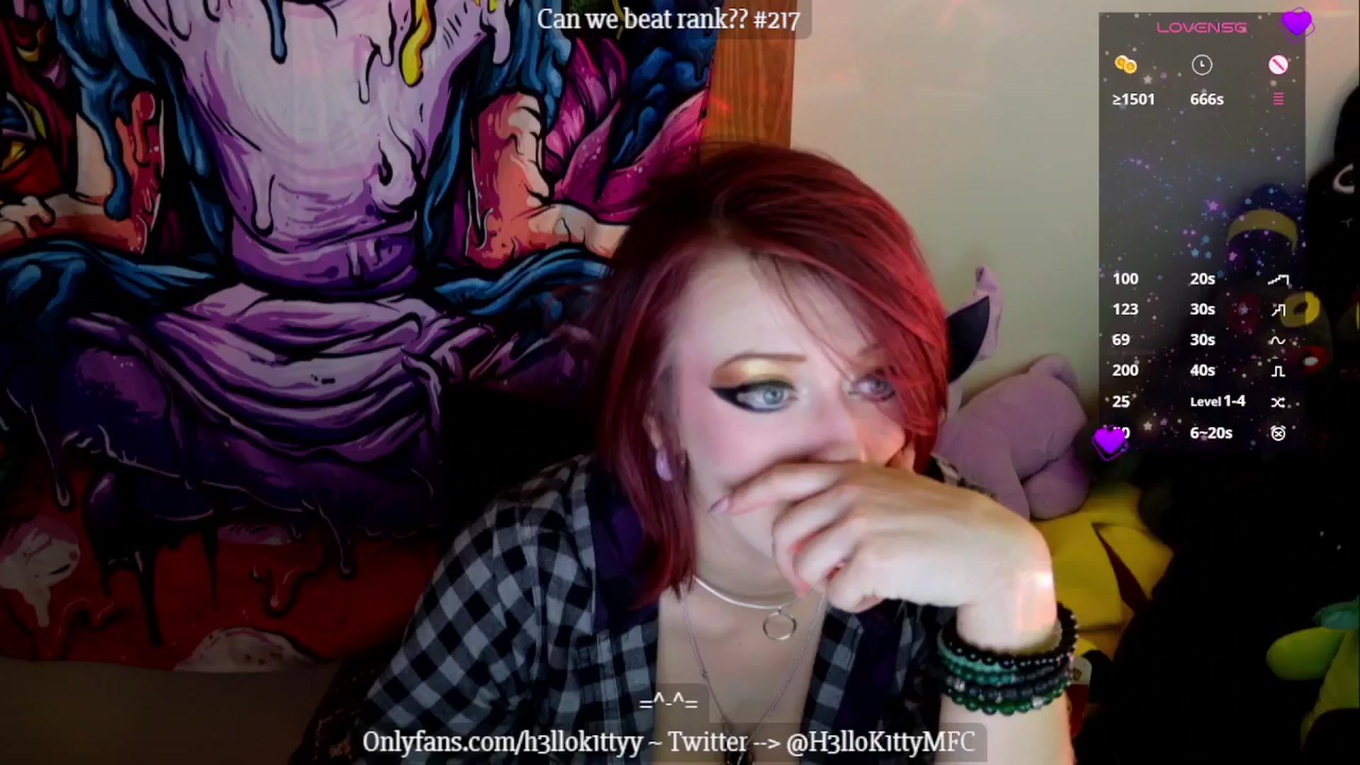 Gallery image thumbnail from H3llok1tty's myfreecams stream on, 12/02/2024, 11:08 image 16 of 20