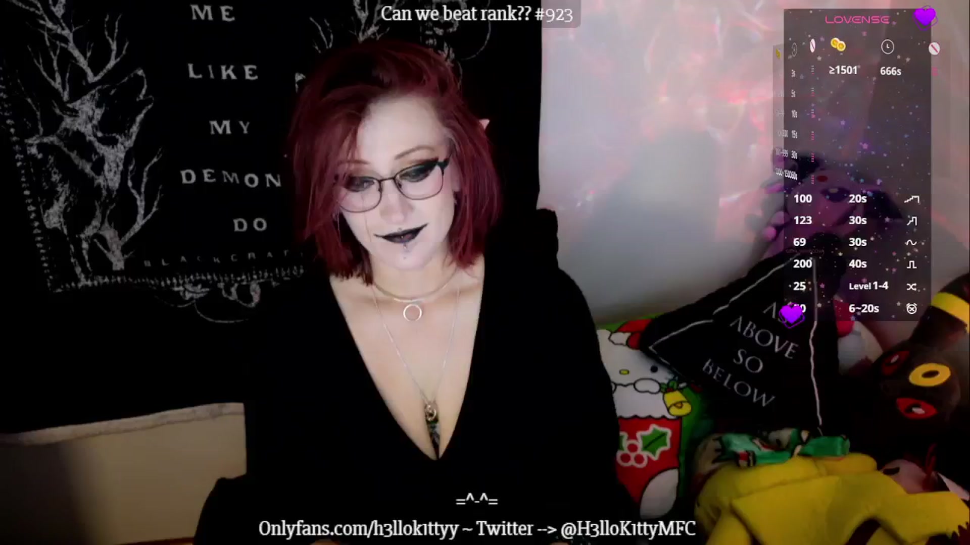 Gallery image thumbnail from H3llok1tty's myfreecams stream on, 12/08/2024, 10:50 image 17 of 20