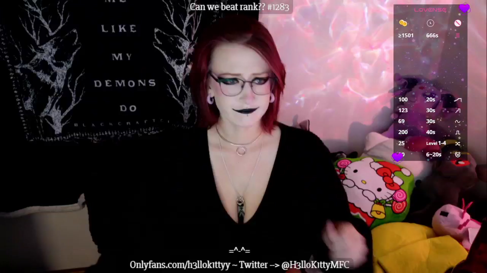 Gallery image thumbnail from H3llok1tty's myfreecams stream on, 12/08/2024, 10:50 image 1 of 20