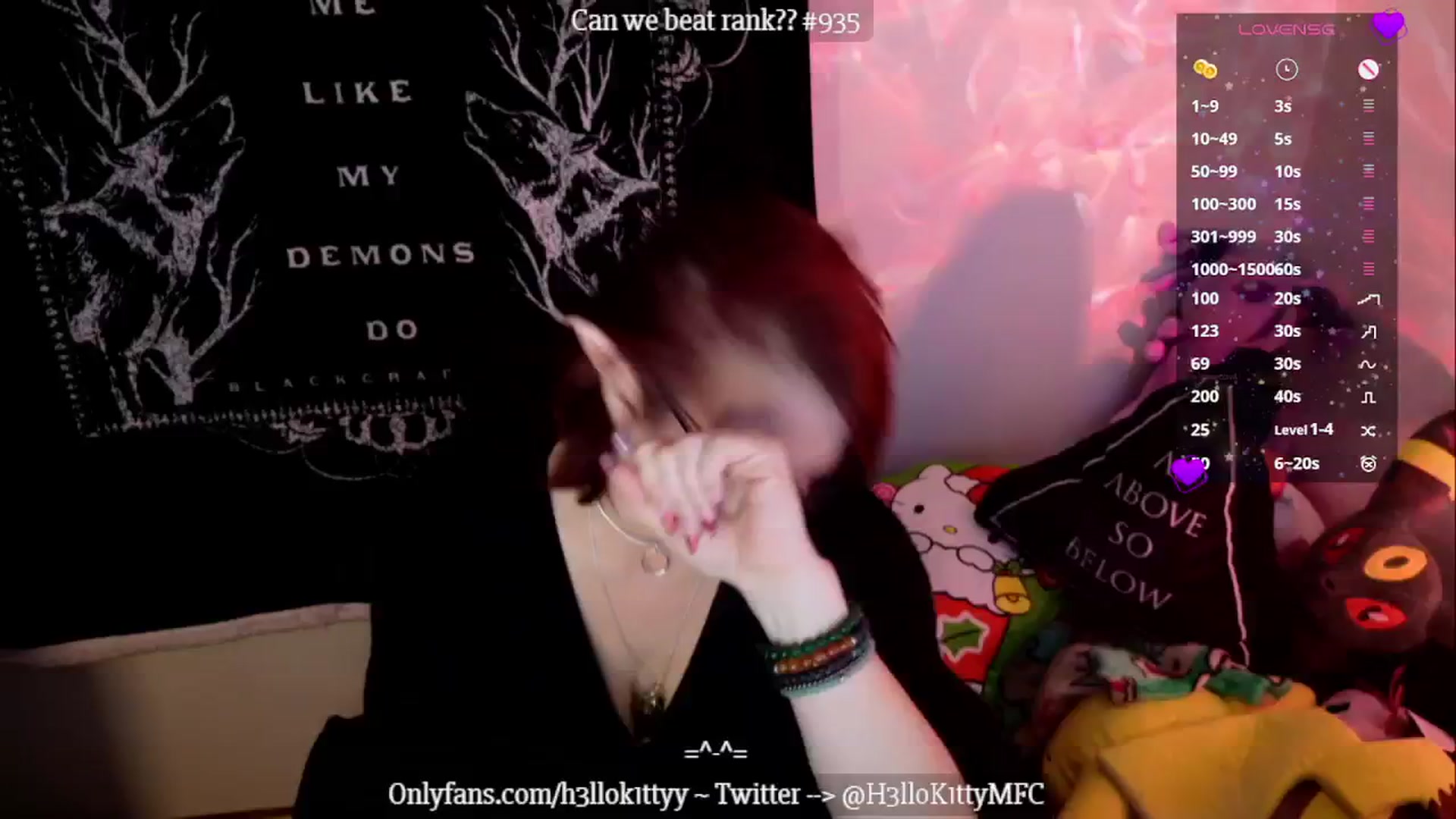 Gallery image thumbnail from H3llok1tty's myfreecams stream on, 12/08/2024, 10:50 image 14 of 20