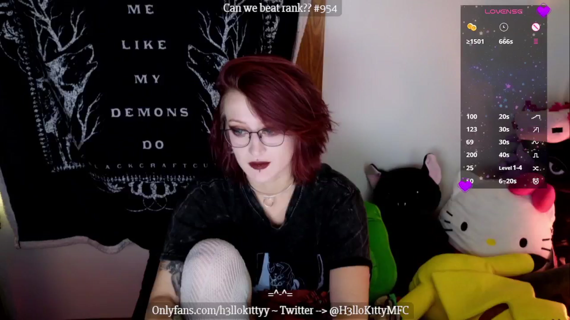 Gallery image thumbnail from H3llok1tty's myfreecams stream on, 12/09/2024, 23:29 image 20 of 20