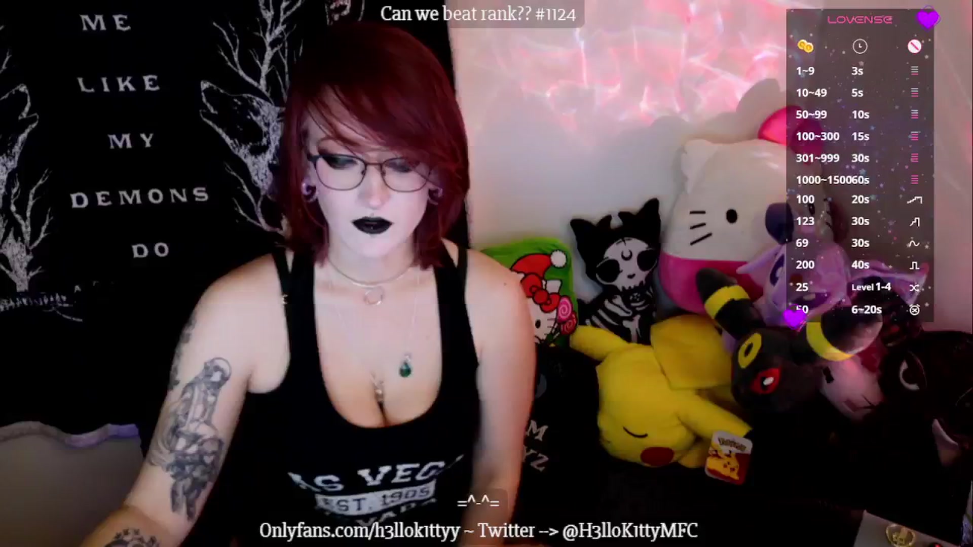 Gallery image thumbnail from H3llok1tty's myfreecams stream on, 12/11/2024, 21:46 image 1 of 20