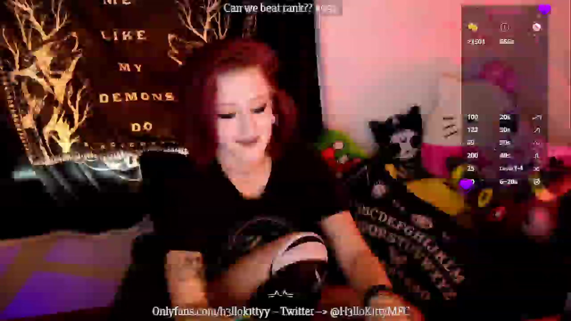 Gallery image thumbnail from H3llok1tty's myfreecams stream on, 12/12/2024, 18:14 image 20 of 20