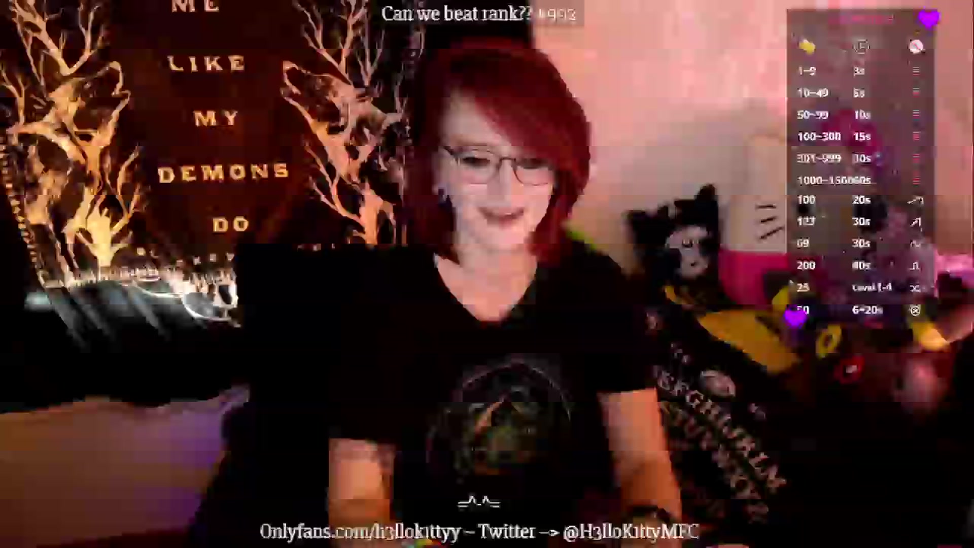 Gallery image thumbnail from H3llok1tty's myfreecams stream on, 12/12/2024, 18:14 image 13 of 20