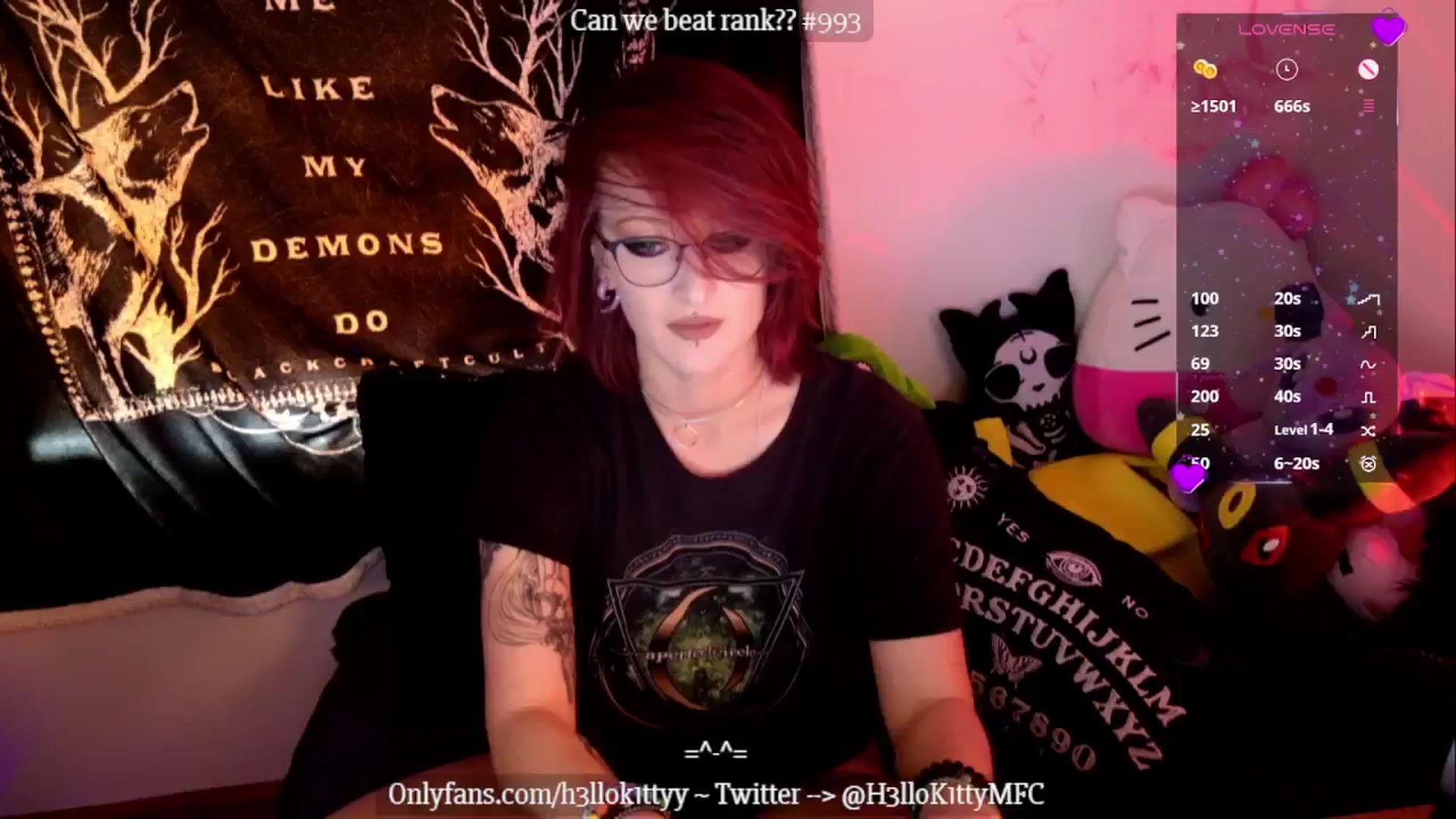 Gallery image thumbnail from H3llok1tty's myfreecams stream on, 12/12/2024, 20:50 image 1 of 20