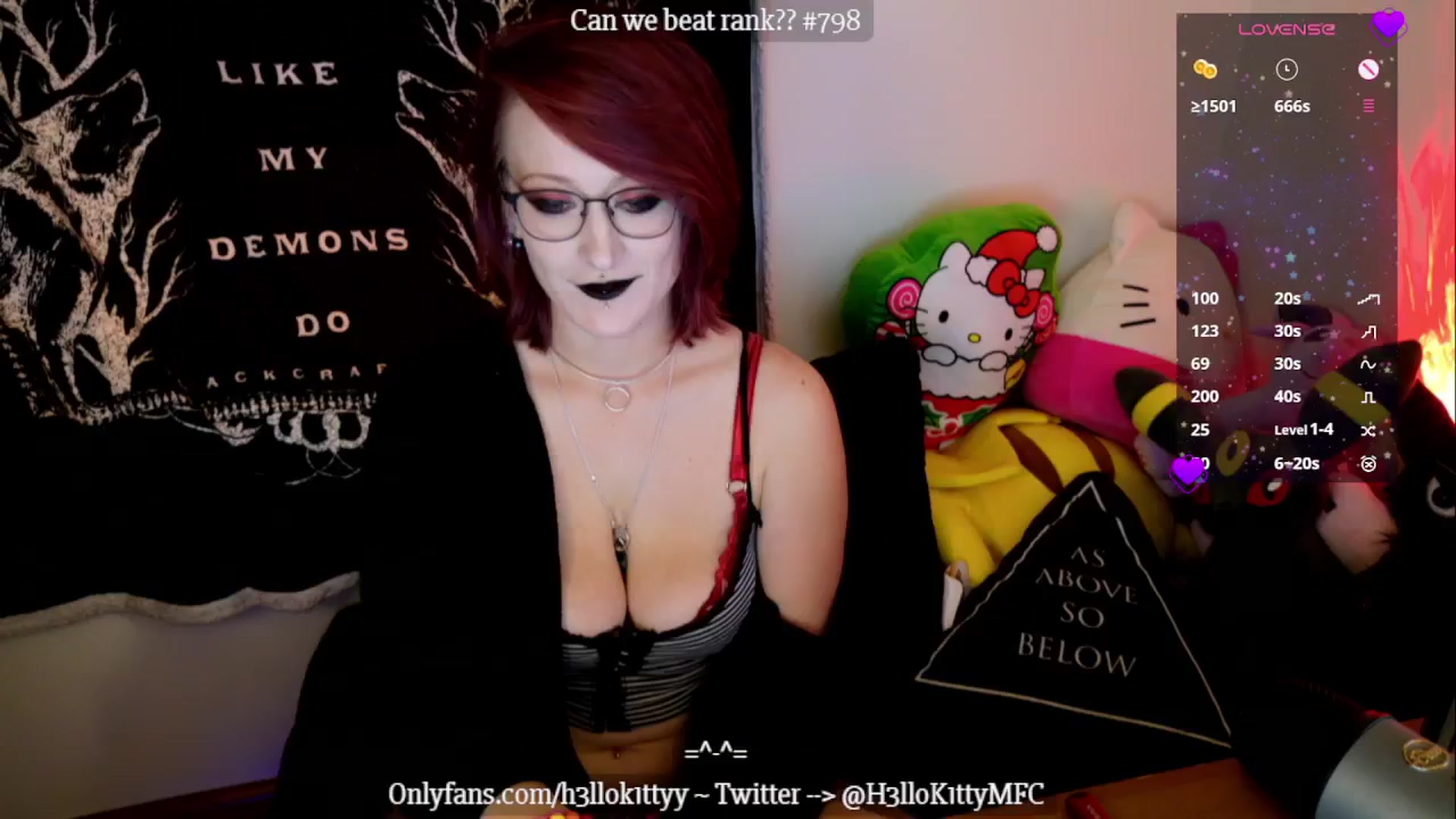 Gallery image thumbnail from H3llok1tty's myfreecams stream on, 12/14/2024, 18:09 image 3 of 20