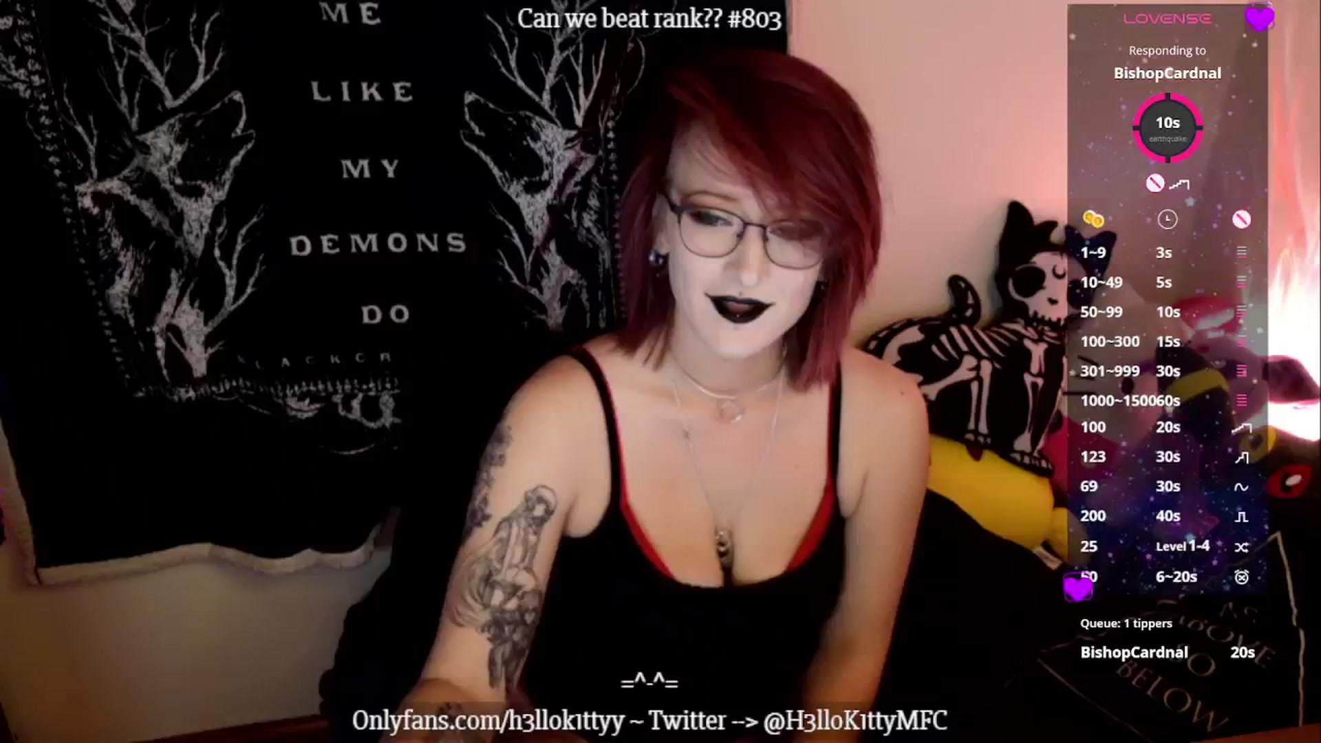 Gallery image thumbnail from H3llok1tty's myfreecams stream on, 12/18/2024, 12:53 image 4 of 20