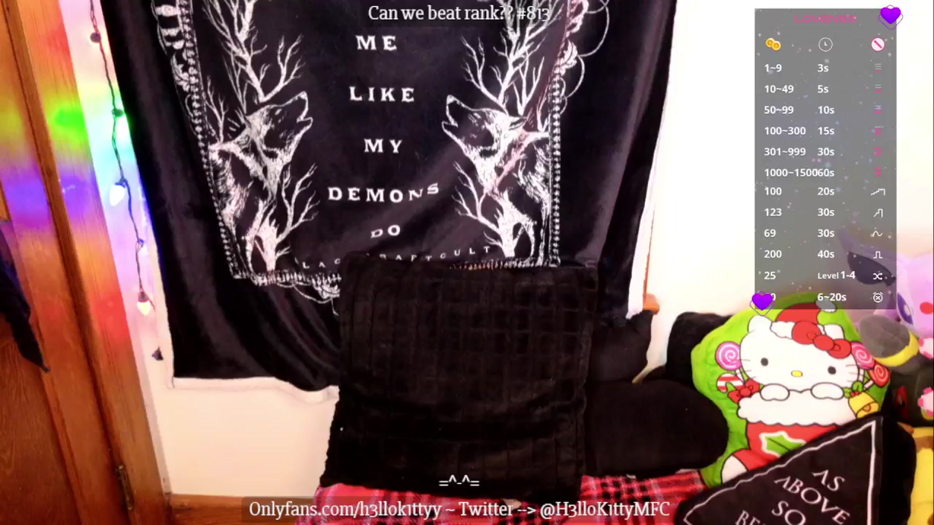 Gallery image thumbnail from H3llok1tty's myfreecams stream on, 12/21/2024, 09:51 image 2 of 20