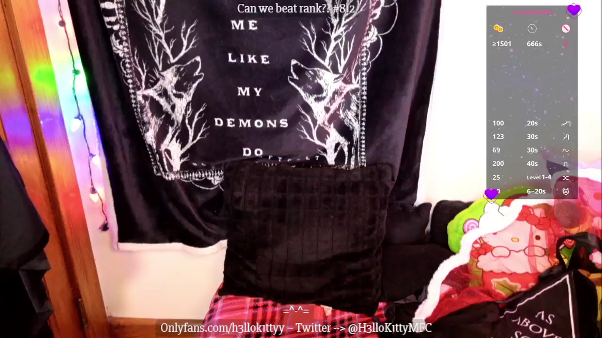 Gallery image thumbnail from H3llok1tty's myfreecams stream on, 12/21/2024, 09:51 image 6 of 20