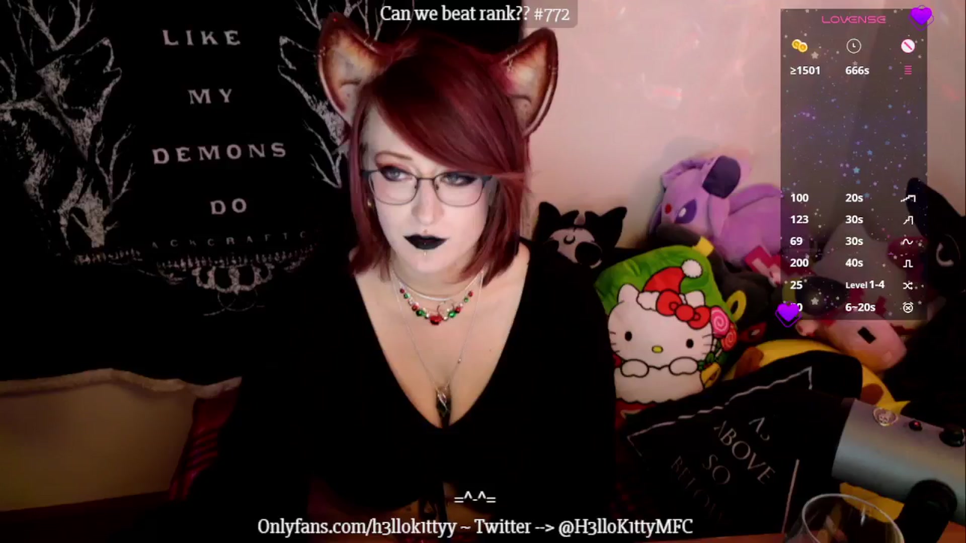 Gallery image thumbnail from H3llok1tty's myfreecams stream on, 12/21/2024, 13:36 image 14 of 20