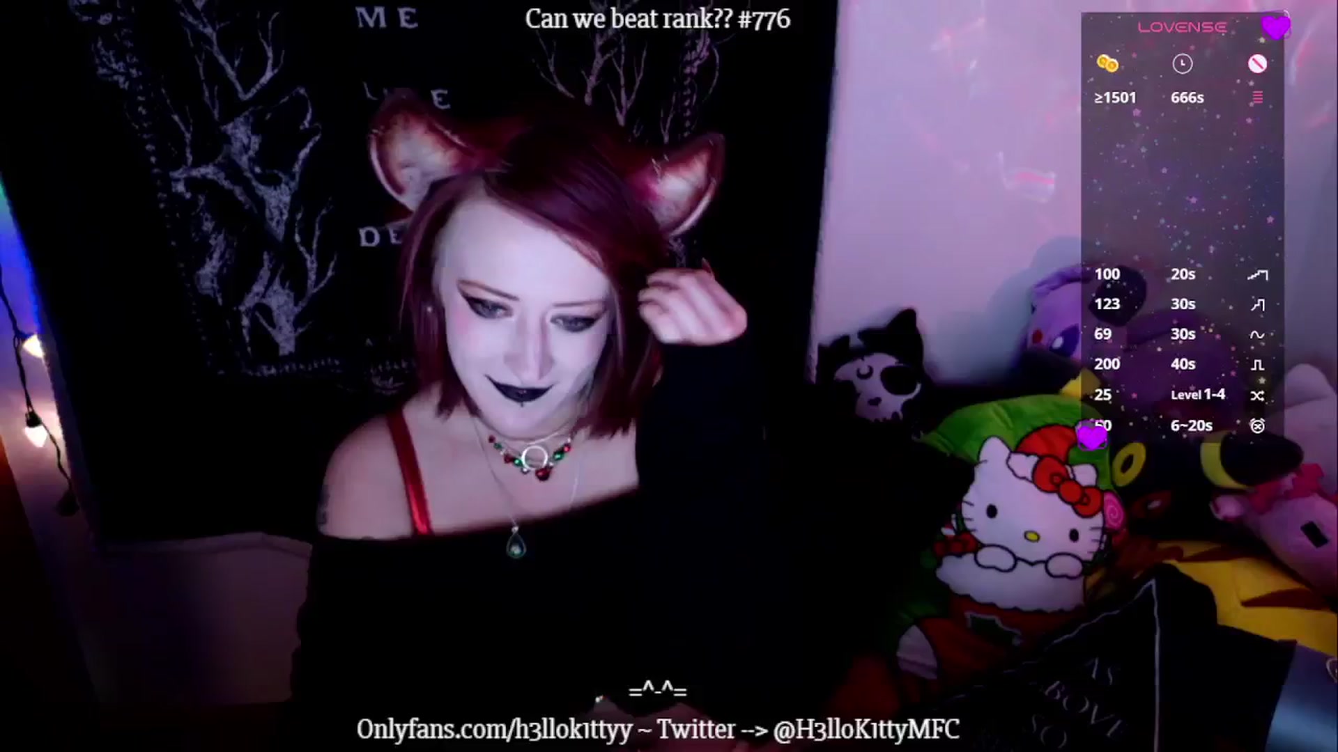 Gallery image thumbnail from H3llok1tty's myfreecams stream on, 12/21/2024, 13:36 image 9 of 20