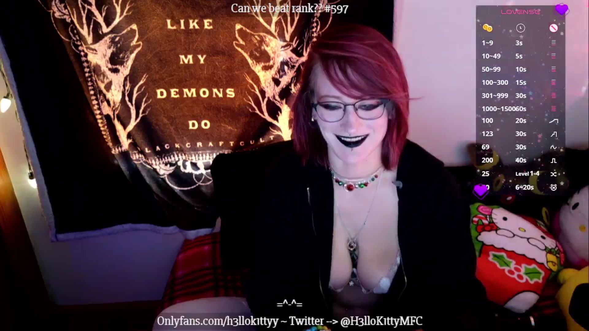 Gallery image thumbnail from H3llok1tty's myfreecams stream on, 12/23/2024, 15:56 image 20 of 20