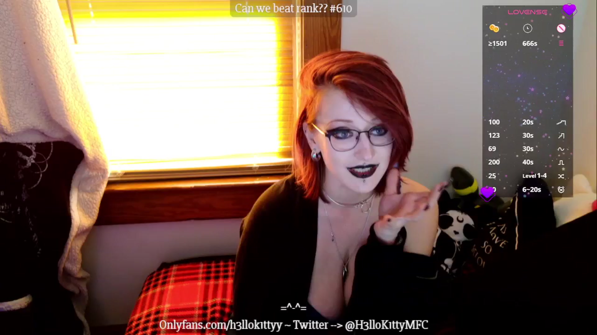 Gallery image thumbnail from H3llok1tty's myfreecams stream on, 12/29/2024, 15:36 image 15 of 20