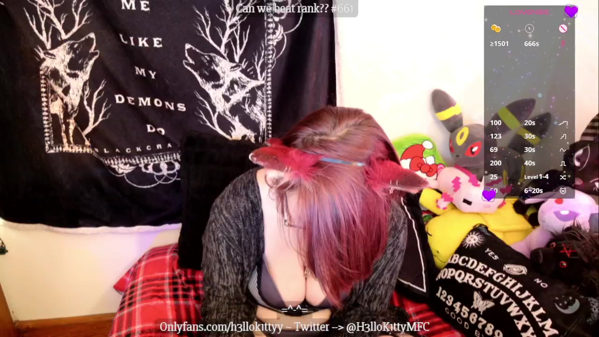 Gallery image thumbnail from H3llok1tty's myfreecams stream on, 12/31/2024, 23:12 image 4 of 20