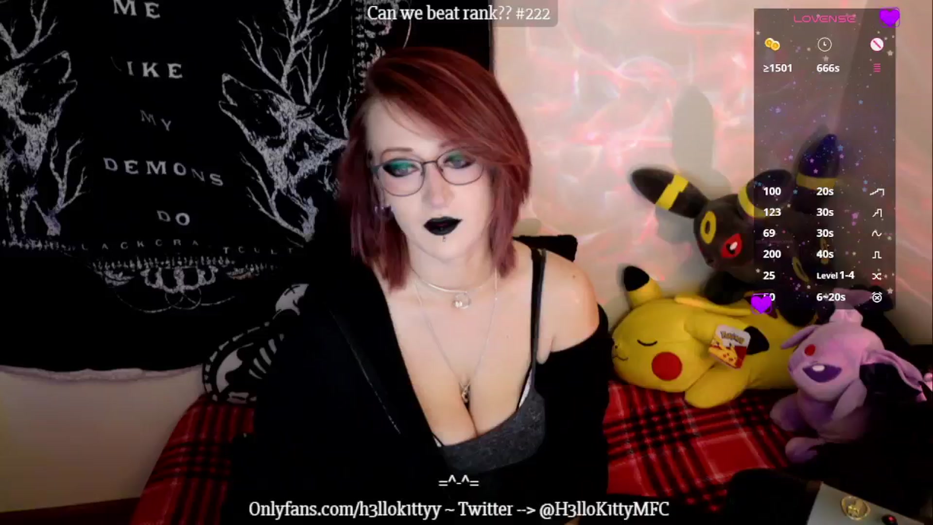 Gallery image thumbnail from H3llok1tty's myfreecams stream on, 01/05/2025, 13:47 image 10 of 20