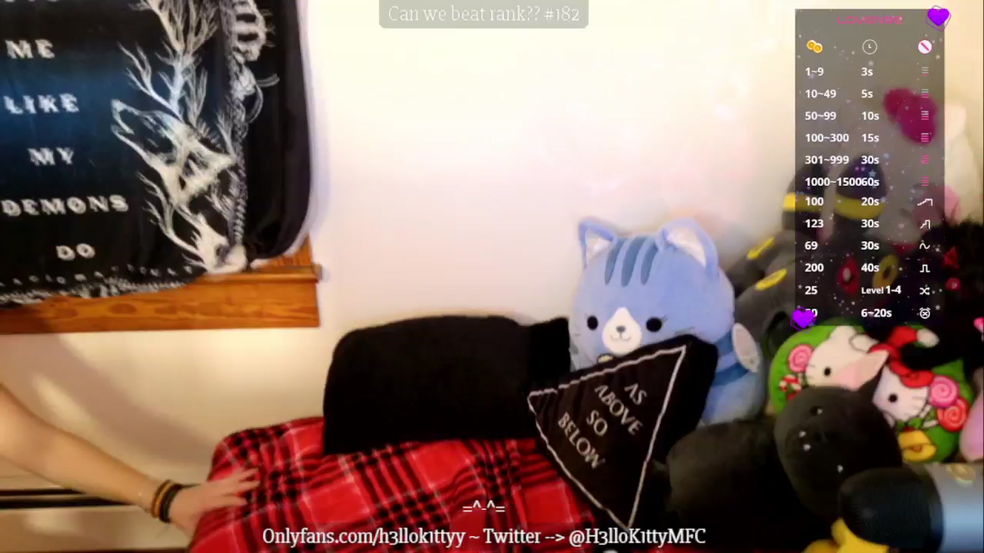 Gallery image thumbnail from H3llok1tty's myfreecams stream on, 01/07/2025, 16:44 image 17 of 20