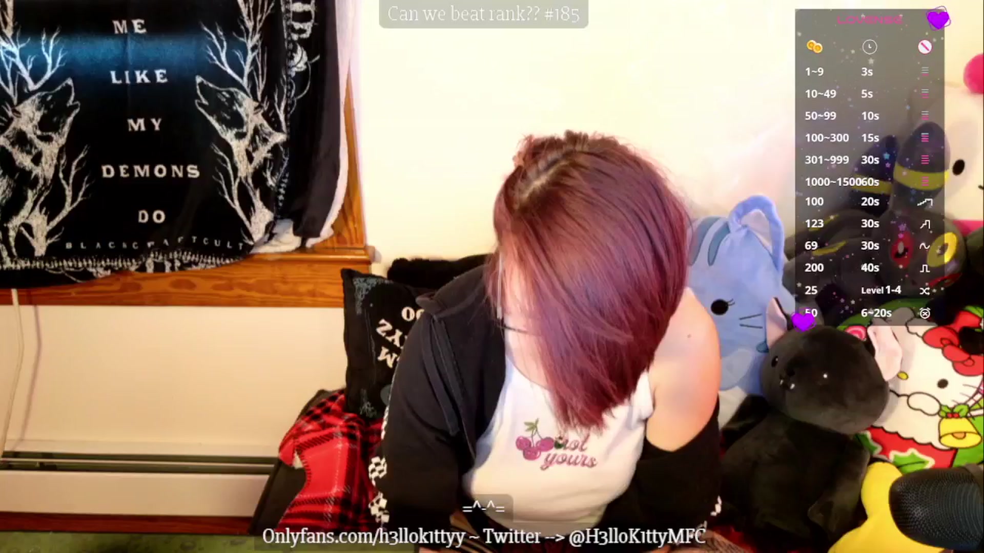 Gallery image thumbnail from H3llok1tty's myfreecams stream on, 01/07/2025, 16:44 image 8 of 20
