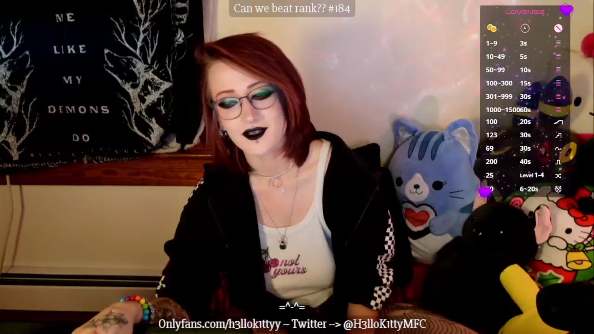 Gallery image thumbnail from H3llok1tty's myfreecams stream on, 01/07/2025, 16:44 image 9 of 20