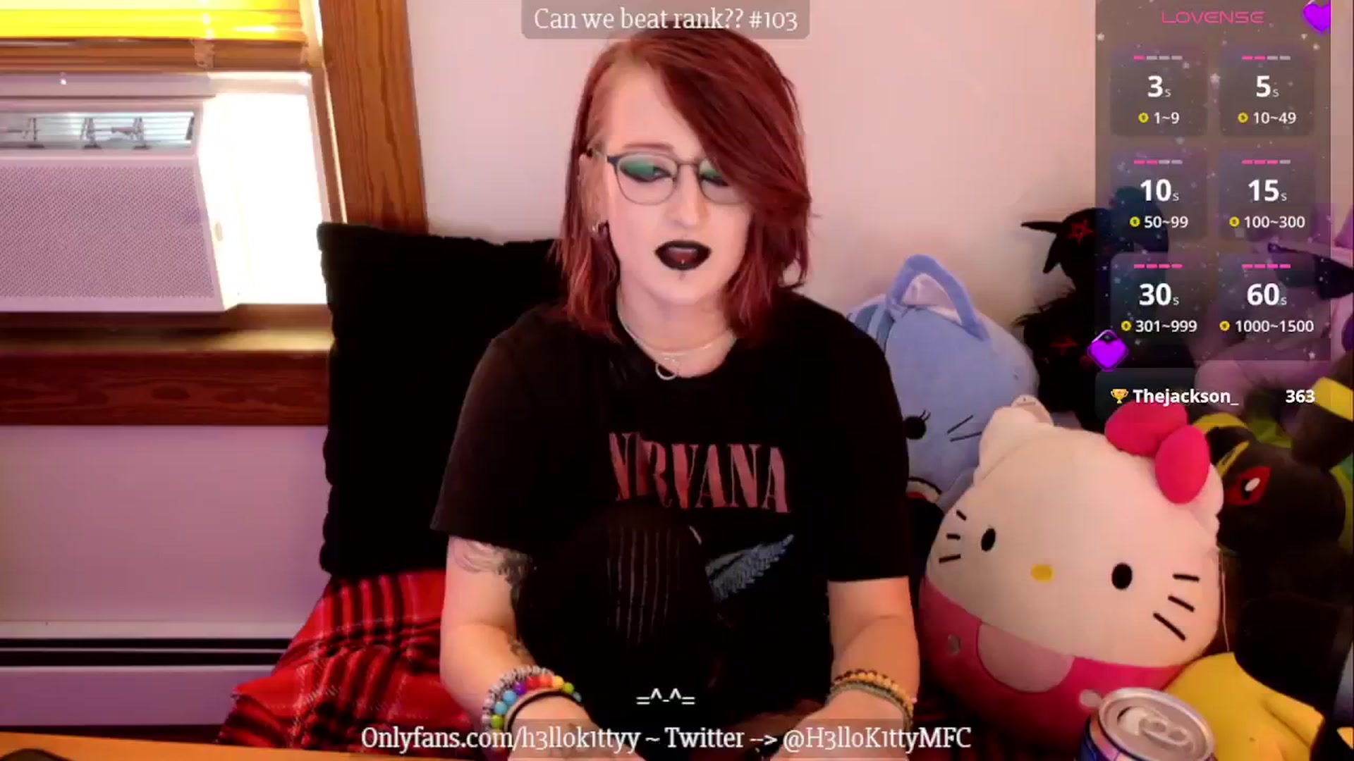 Gallery image thumbnail from H3llok1tty's myfreecams stream on, 01/12/2025, 15:33 image 20 of 20