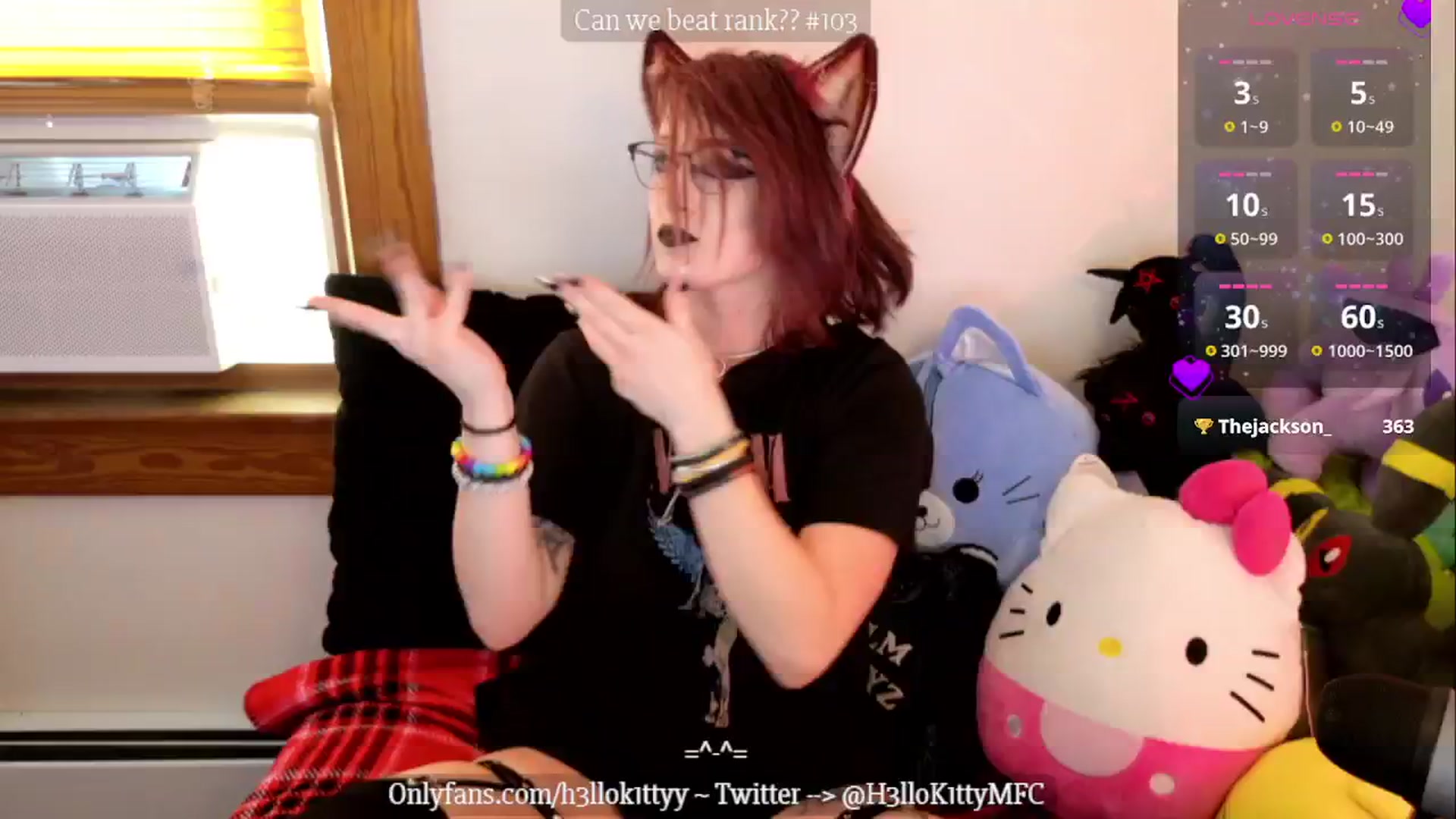 Gallery image thumbnail from H3llok1tty's myfreecams stream on, 01/12/2025, 15:33 image 9 of 20