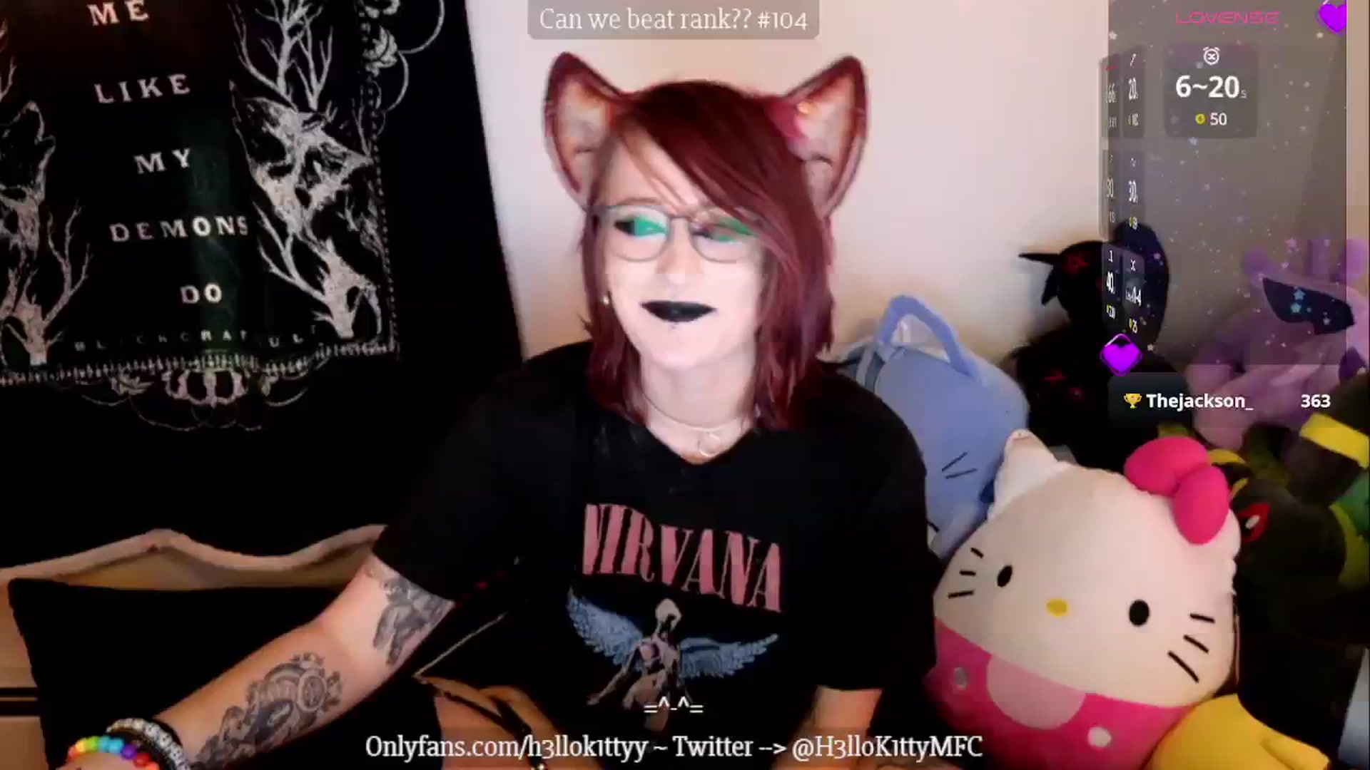 Gallery image thumbnail from H3llok1tty's myfreecams stream on, 01/12/2025, 15:33 image 4 of 20