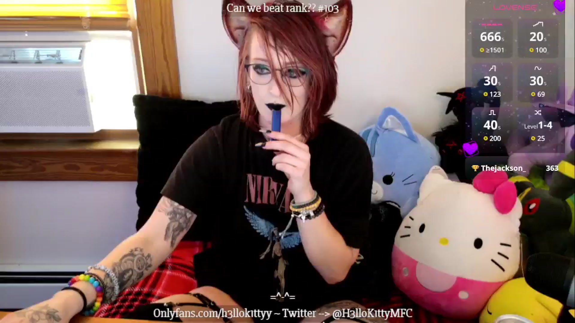 Gallery image thumbnail from H3llok1tty's myfreecams stream on, 01/12/2025, 15:33 image 10 of 20