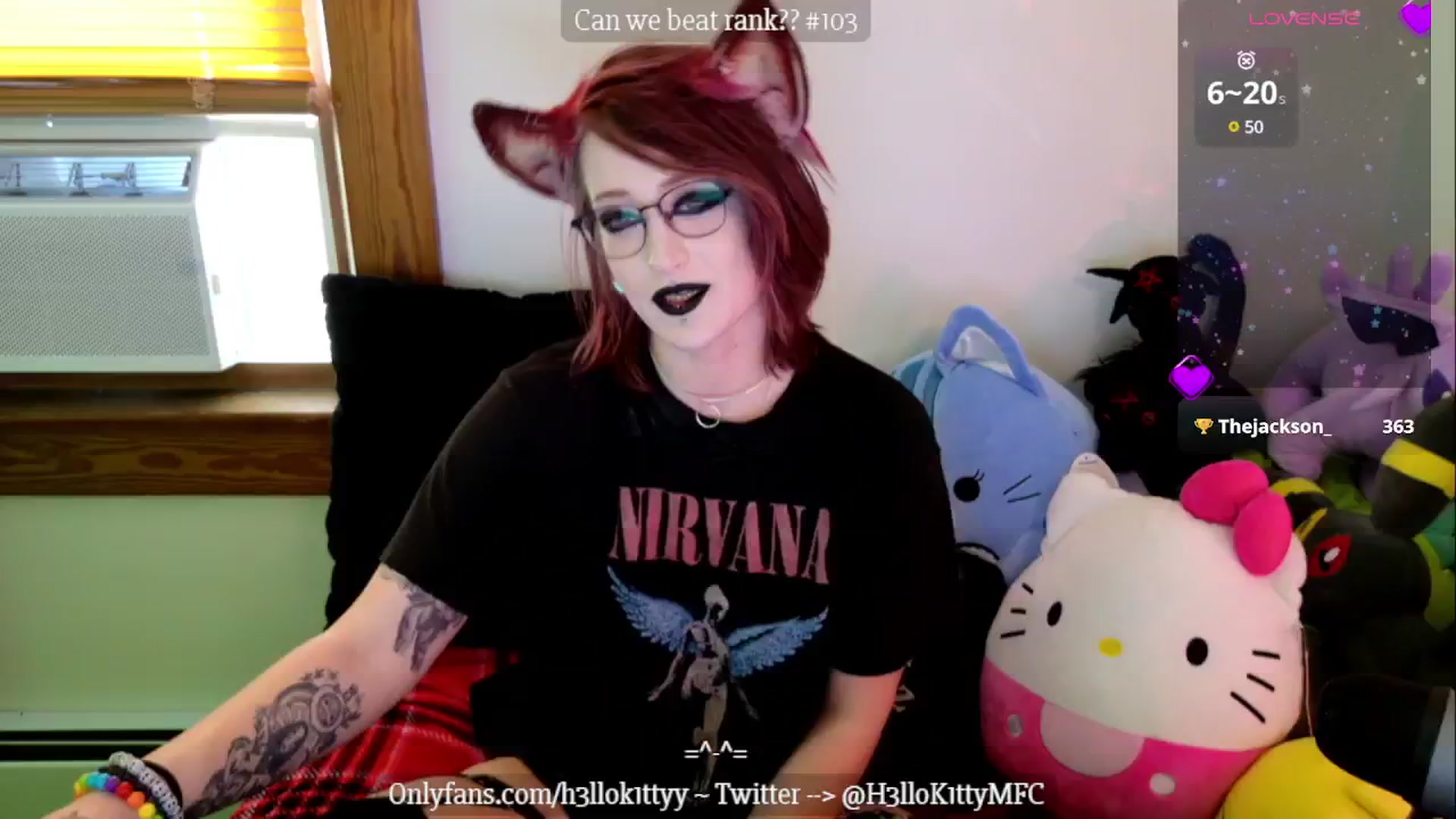 Gallery image thumbnail from H3llok1tty's myfreecams stream on, 01/12/2025, 15:33 image 8 of 20