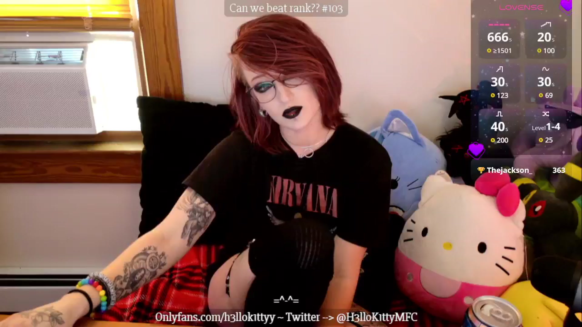 Gallery image thumbnail from H3llok1tty's myfreecams stream on, 01/12/2025, 15:33 image 17 of 20