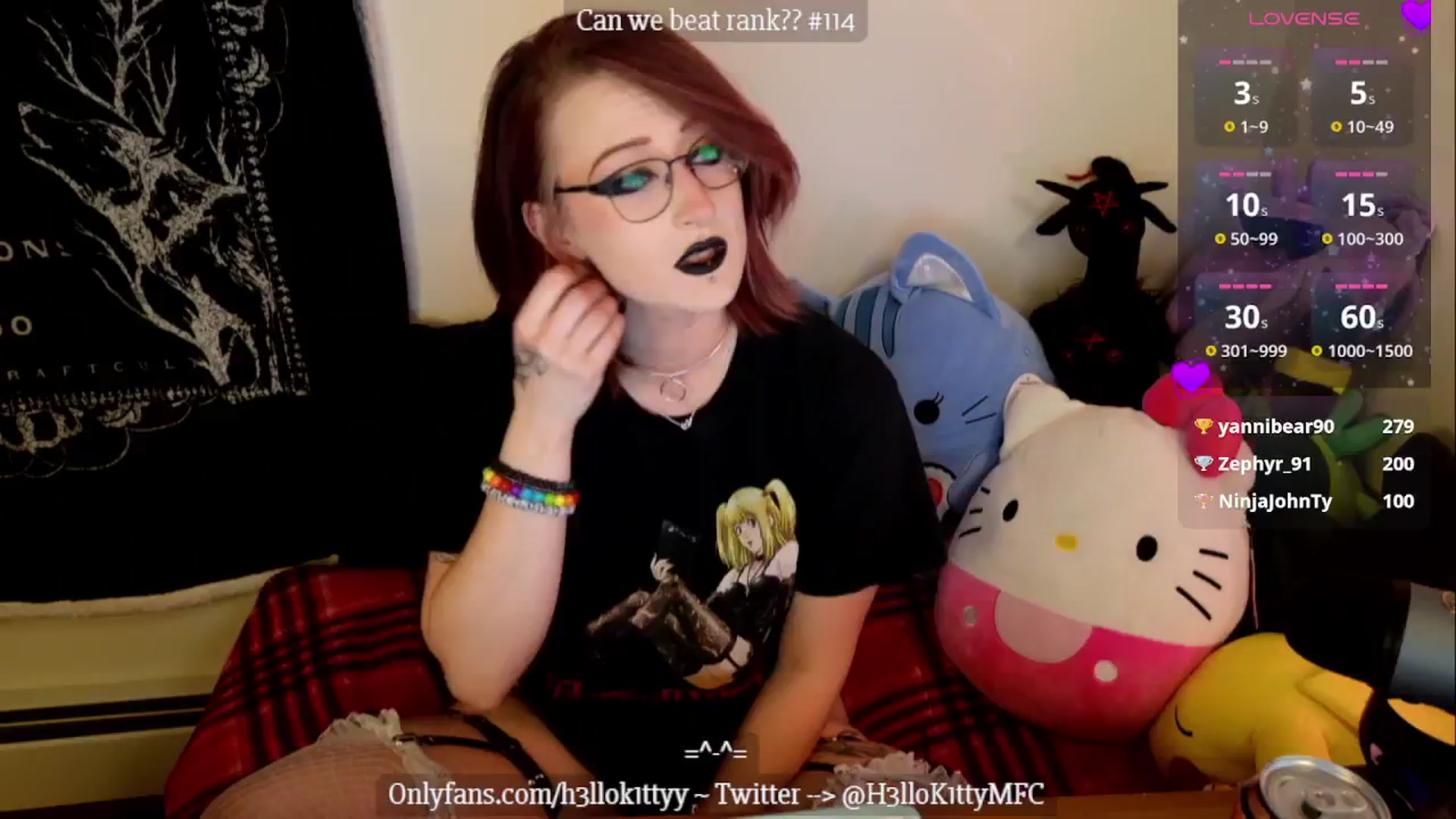 Gallery image thumbnail from H3llok1tty's myfreecams stream on, 01/13/2025, 12:36 image 9 of 20