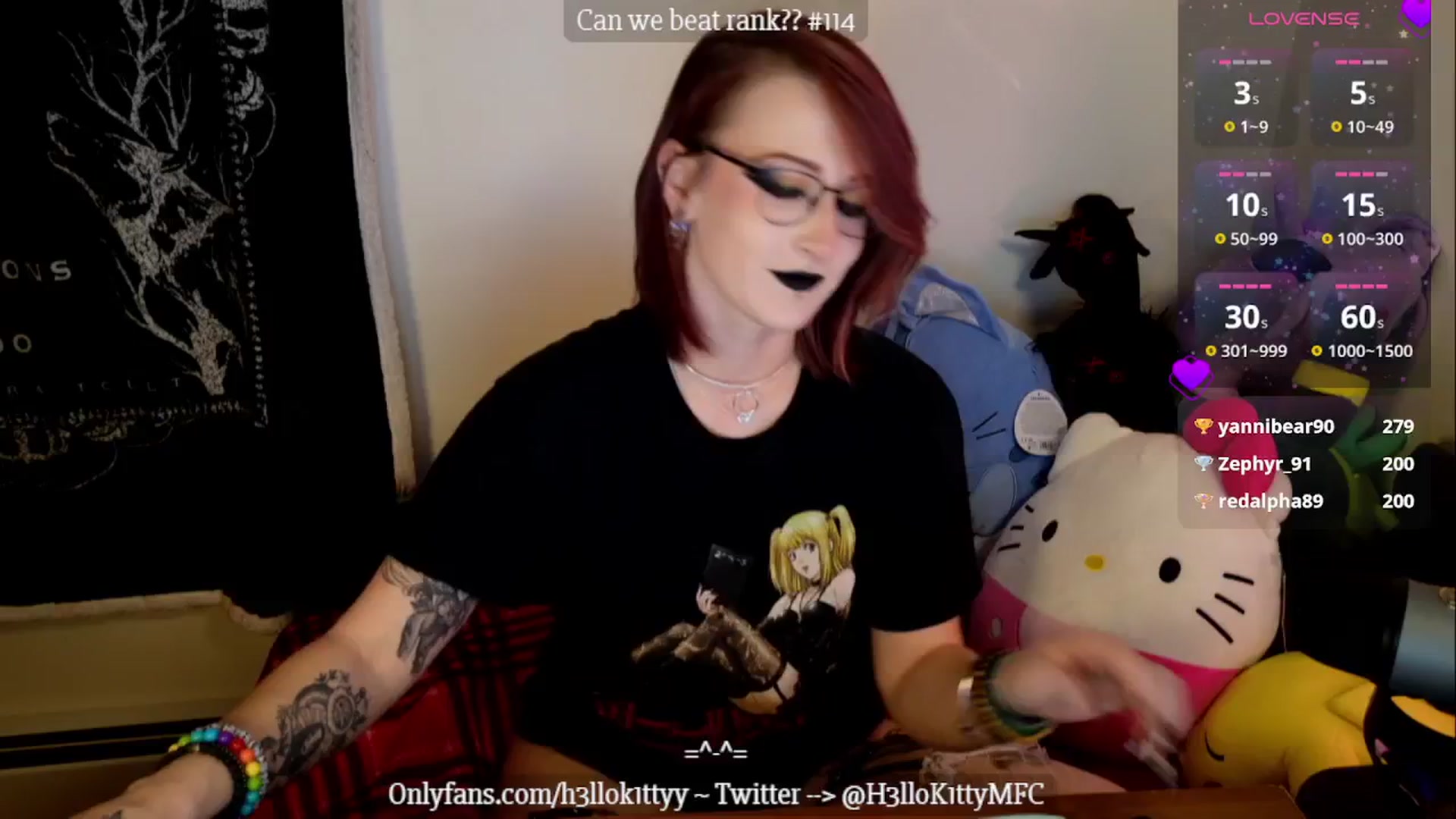 Gallery image thumbnail from H3llok1tty's myfreecams stream on, 01/13/2025, 12:36 image 14 of 20