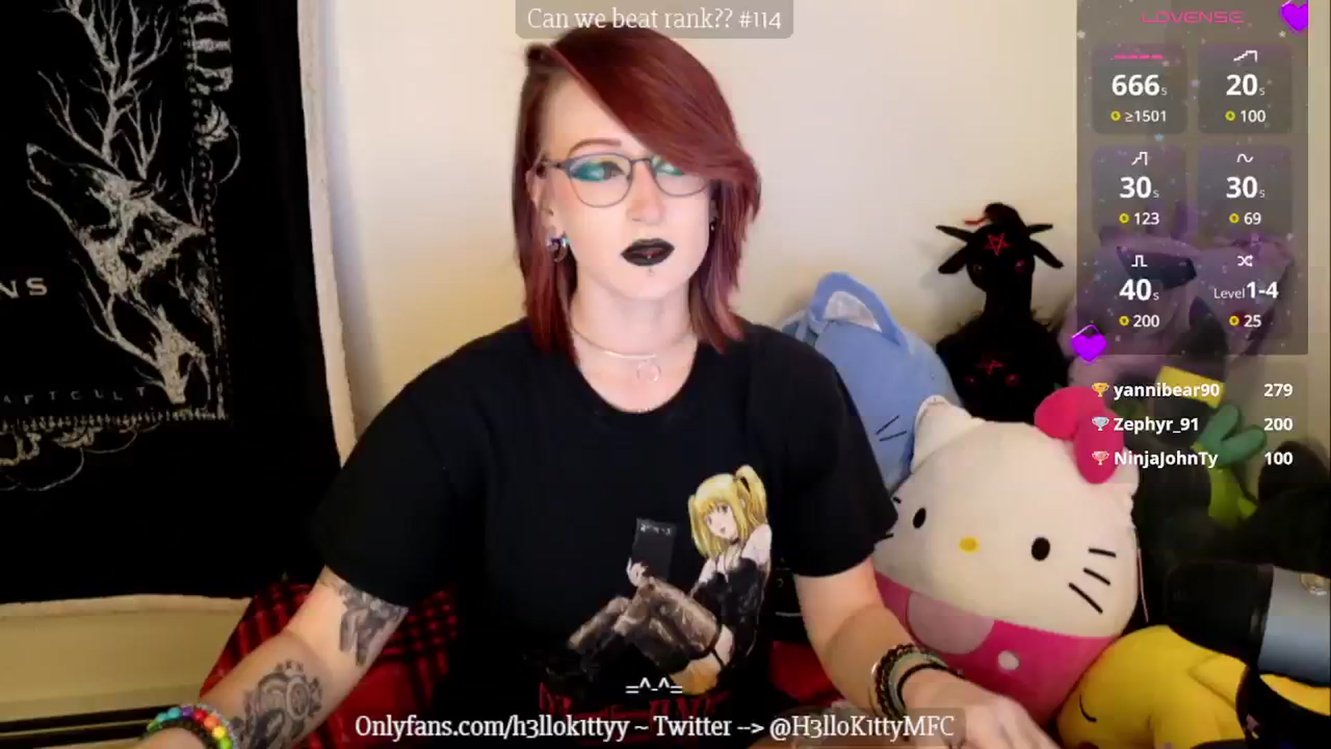 Gallery image thumbnail from H3llok1tty's myfreecams stream on, 01/13/2025, 12:36 image 11 of 20