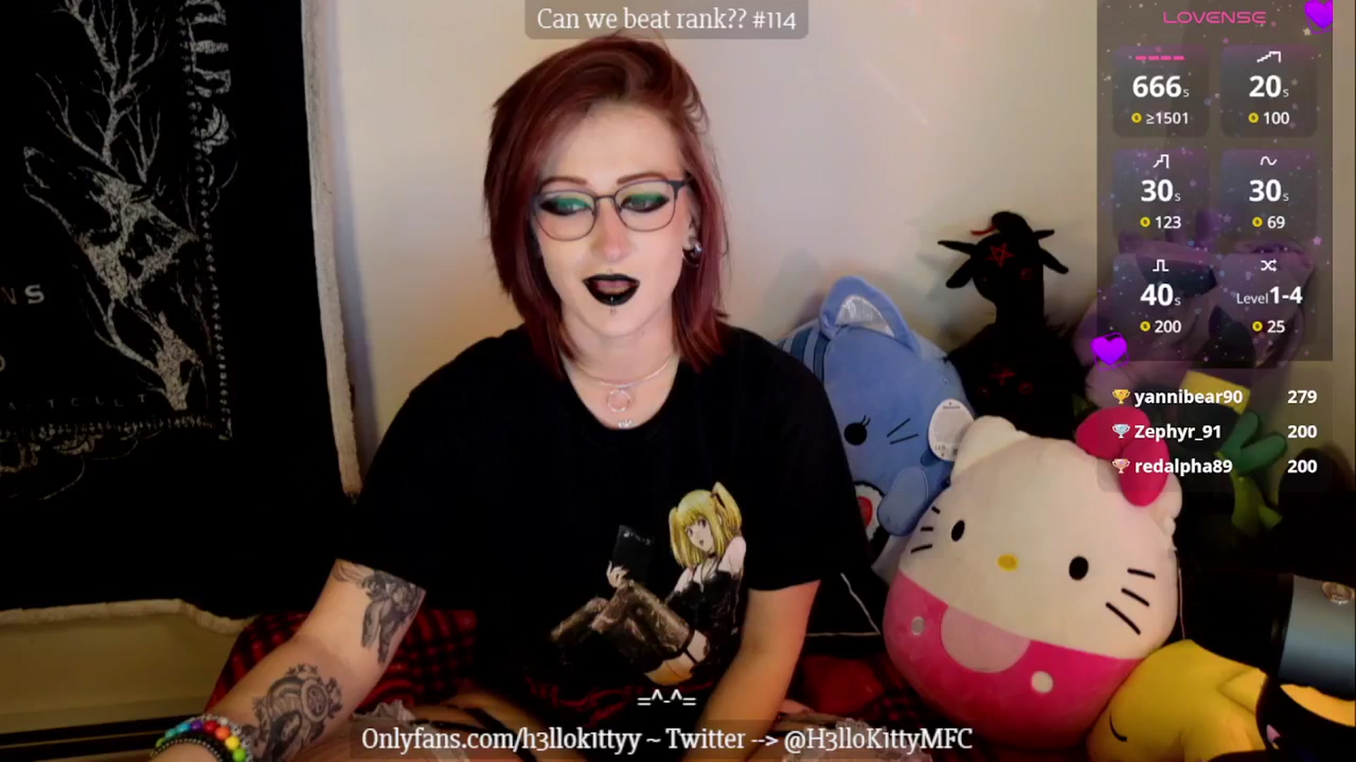 Gallery image thumbnail from H3llok1tty's myfreecams stream on, 01/13/2025, 12:36 image 13 of 20