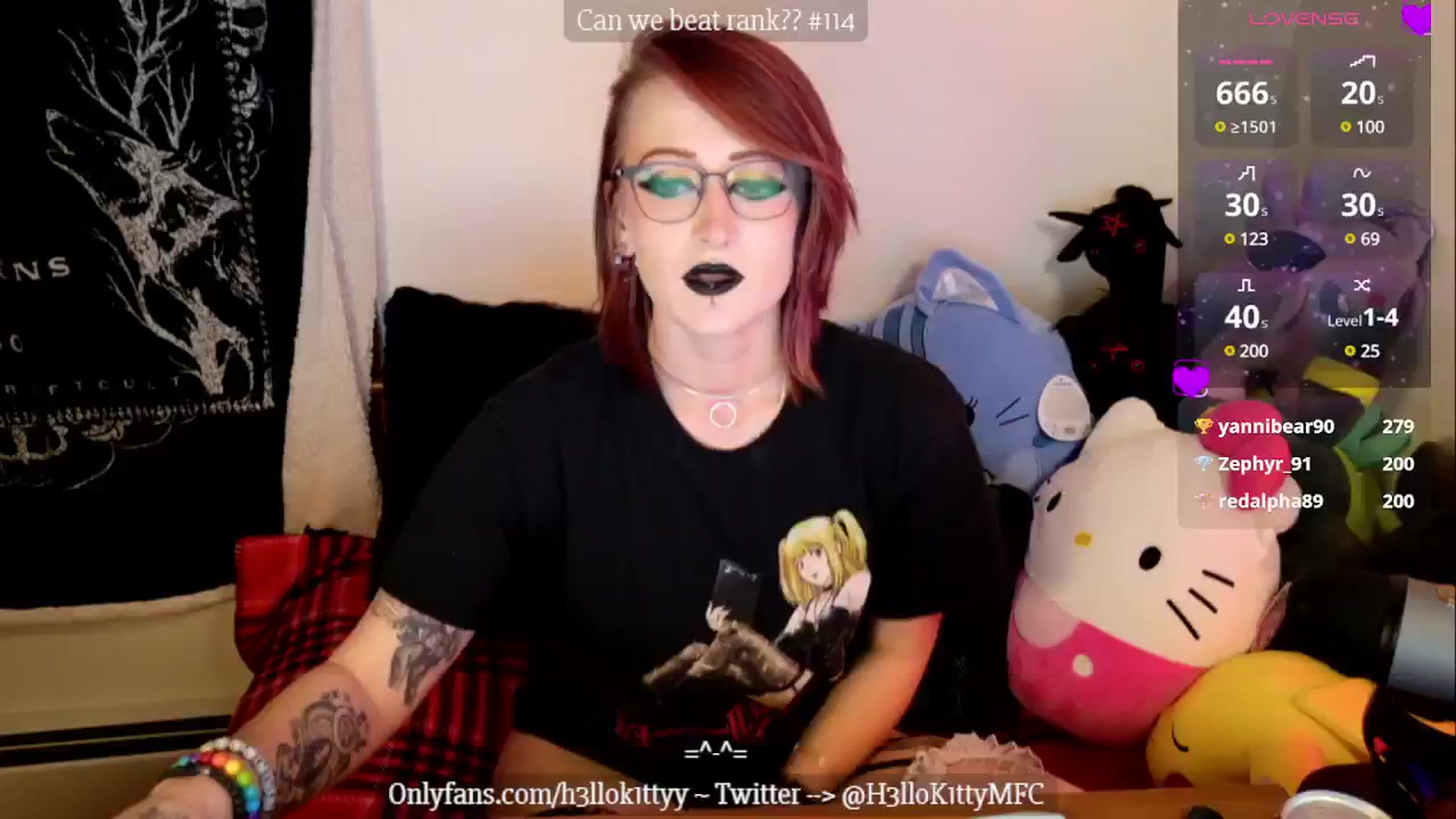 Gallery image thumbnail from H3llok1tty's myfreecams stream on, 01/13/2025, 12:36 image 16 of 20