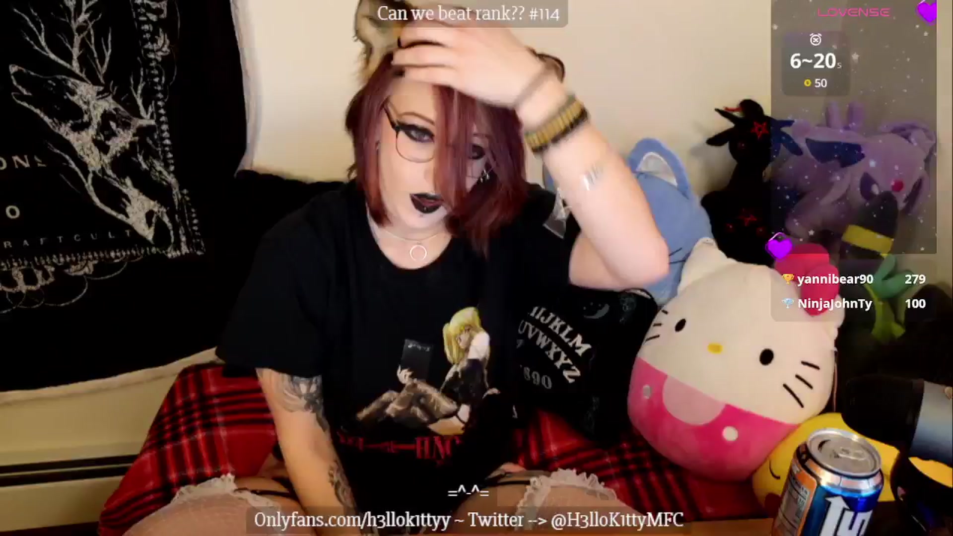 Gallery image thumbnail from H3llok1tty's myfreecams stream on, 01/13/2025, 12:36 image 7 of 20