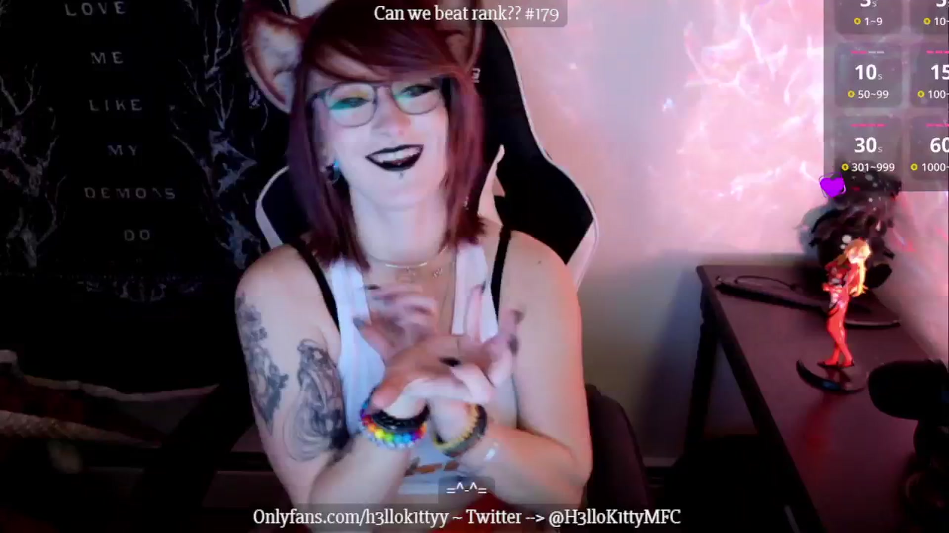 Gallery image thumbnail from H3llok1tty's myfreecams stream on, 01/20/2025, 07:38 image 11 of 20