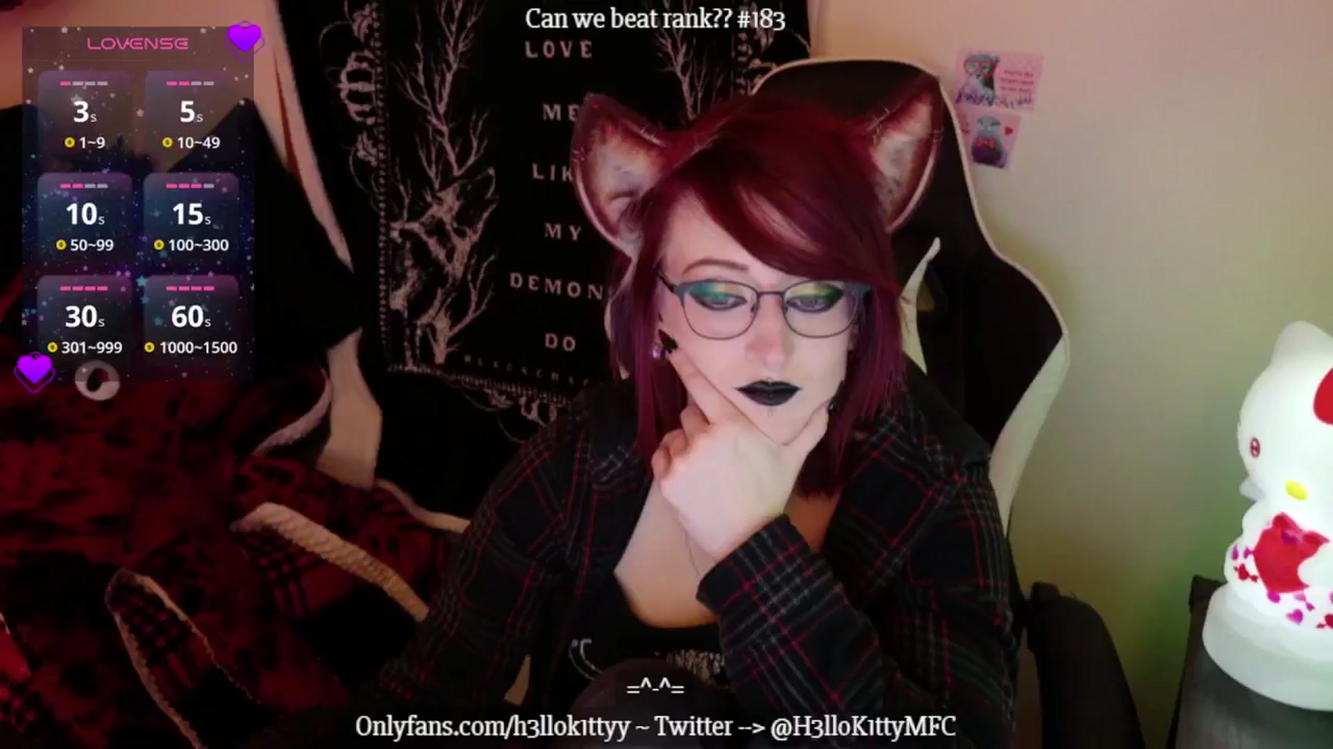 Gallery image thumbnail from H3llok1tty's myfreecams stream on, 01/23/2025, 11:00 image 19 of 20
