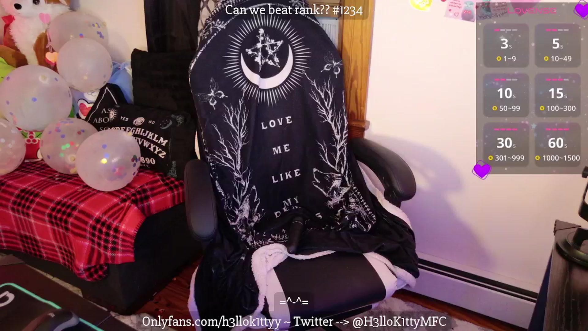 Gallery image thumbnail from H3llok1tty's myfreecams stream on, 02/11/2025, 09:26 image 14 of 20