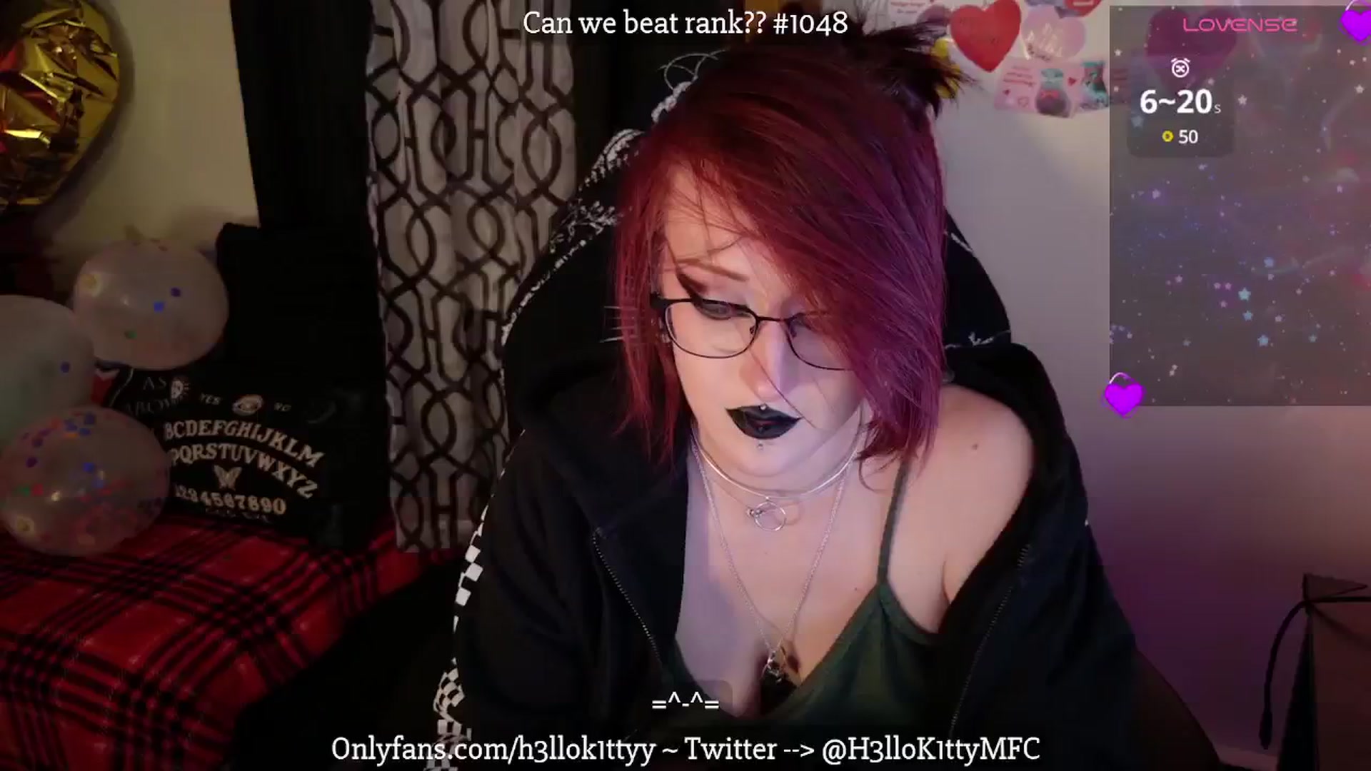 Gallery image thumbnail from H3llok1tty's myfreecams stream on, 02/13/2025, 11:02 image 20 of 20